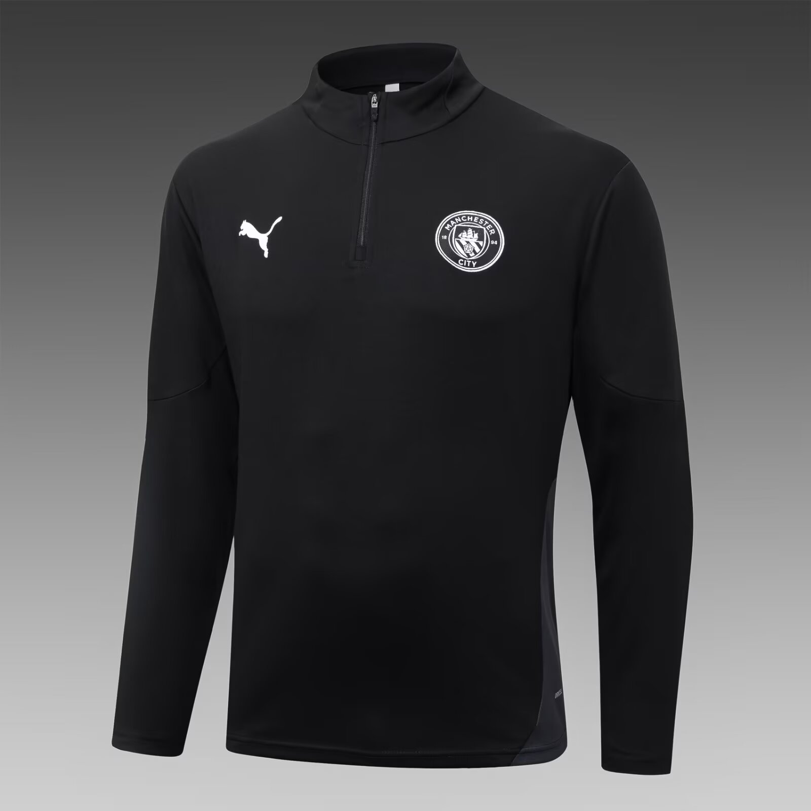 2025/26 Manchester City black half-zip training jersey