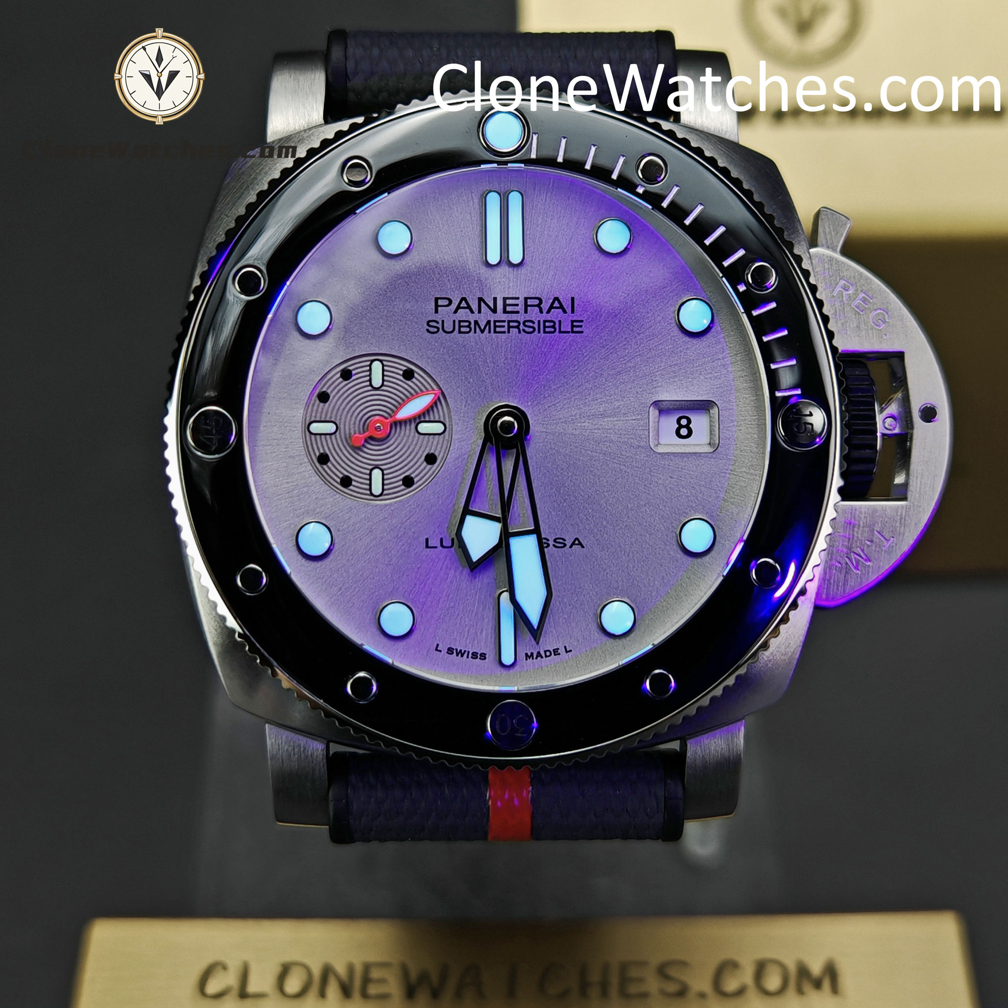 Panerai Super Clone Watches 1:1 Submersible QuarantaQuattro Luna Rossa PAM01681 44mm