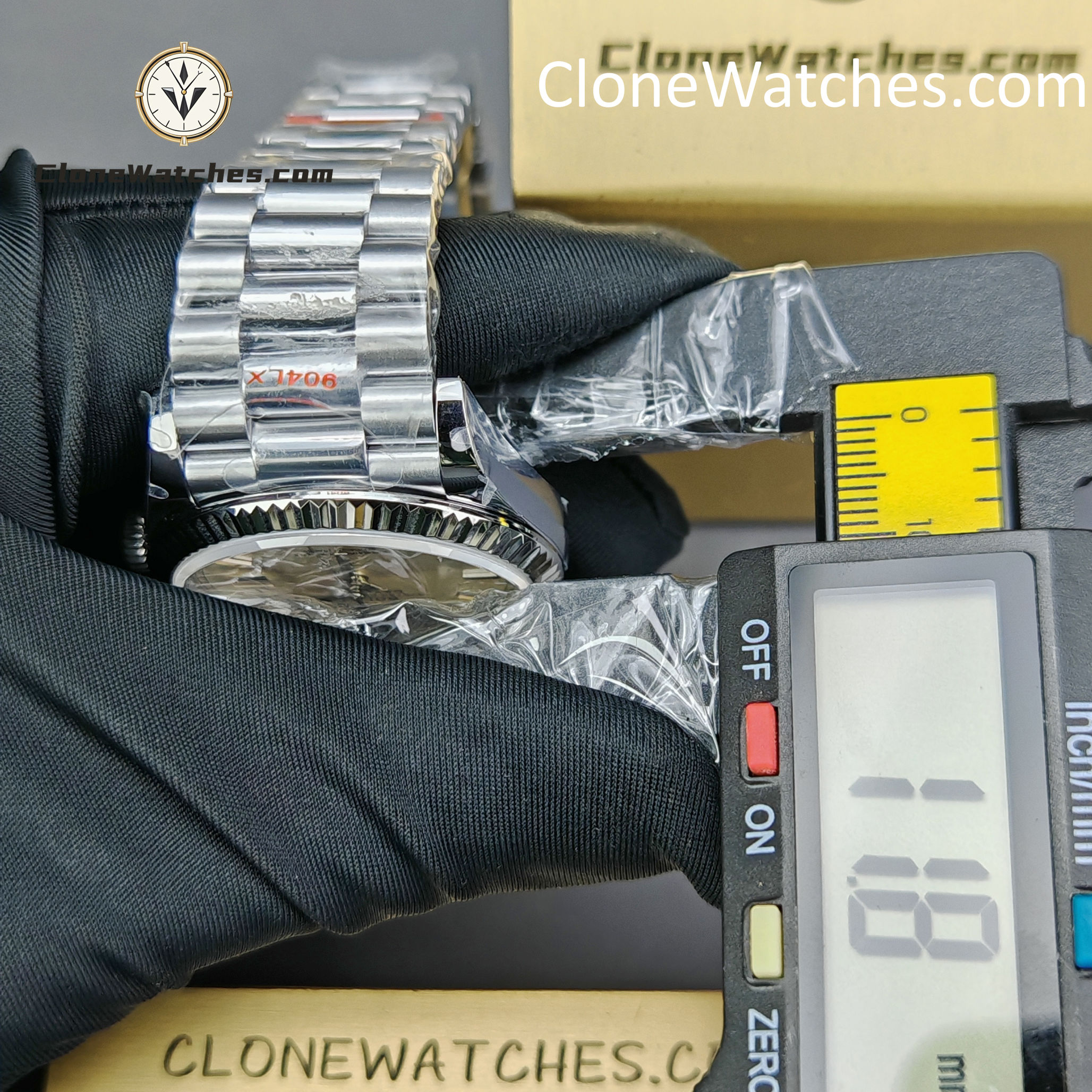 Rolex Super Clone Watches 1:1 Day Date Silver Dial 36mm m128236-0001 3255 Movement