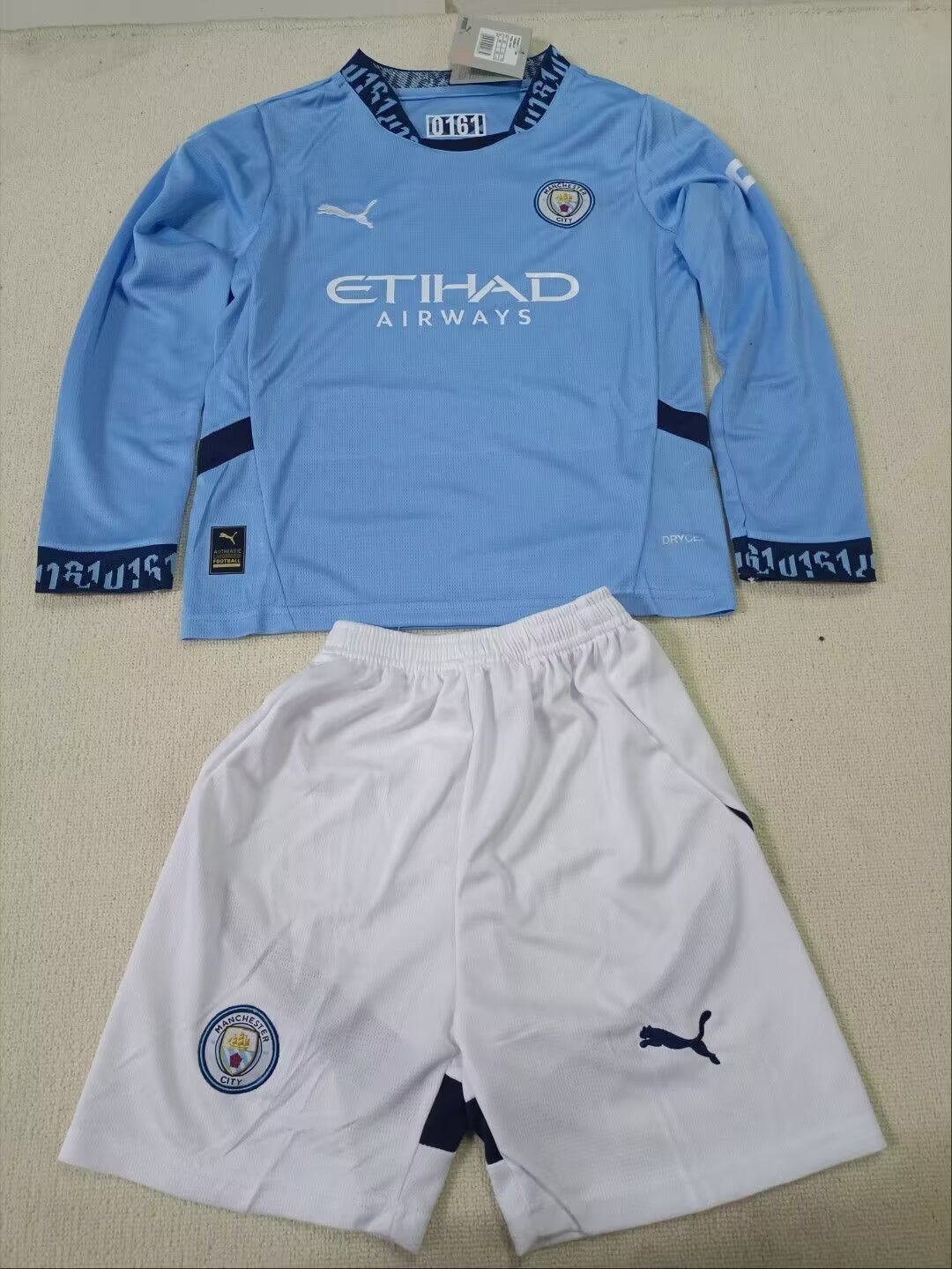 2024/25 Manchester City Home Long Sleeve - Kids Kit