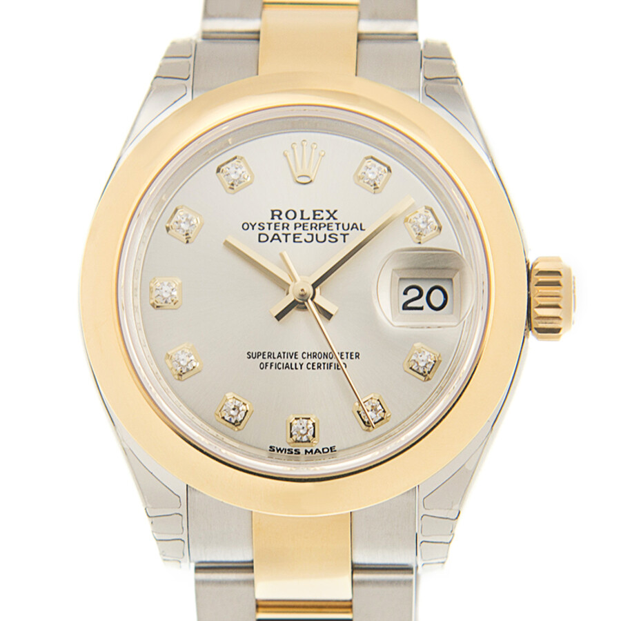 Rolex Lady Datejust 28 Silver Dial Steel and 18K Yellow Gold Oyster Watch 279163SDO（Lifetime free warranty+90-days replacement service & Refund!.）