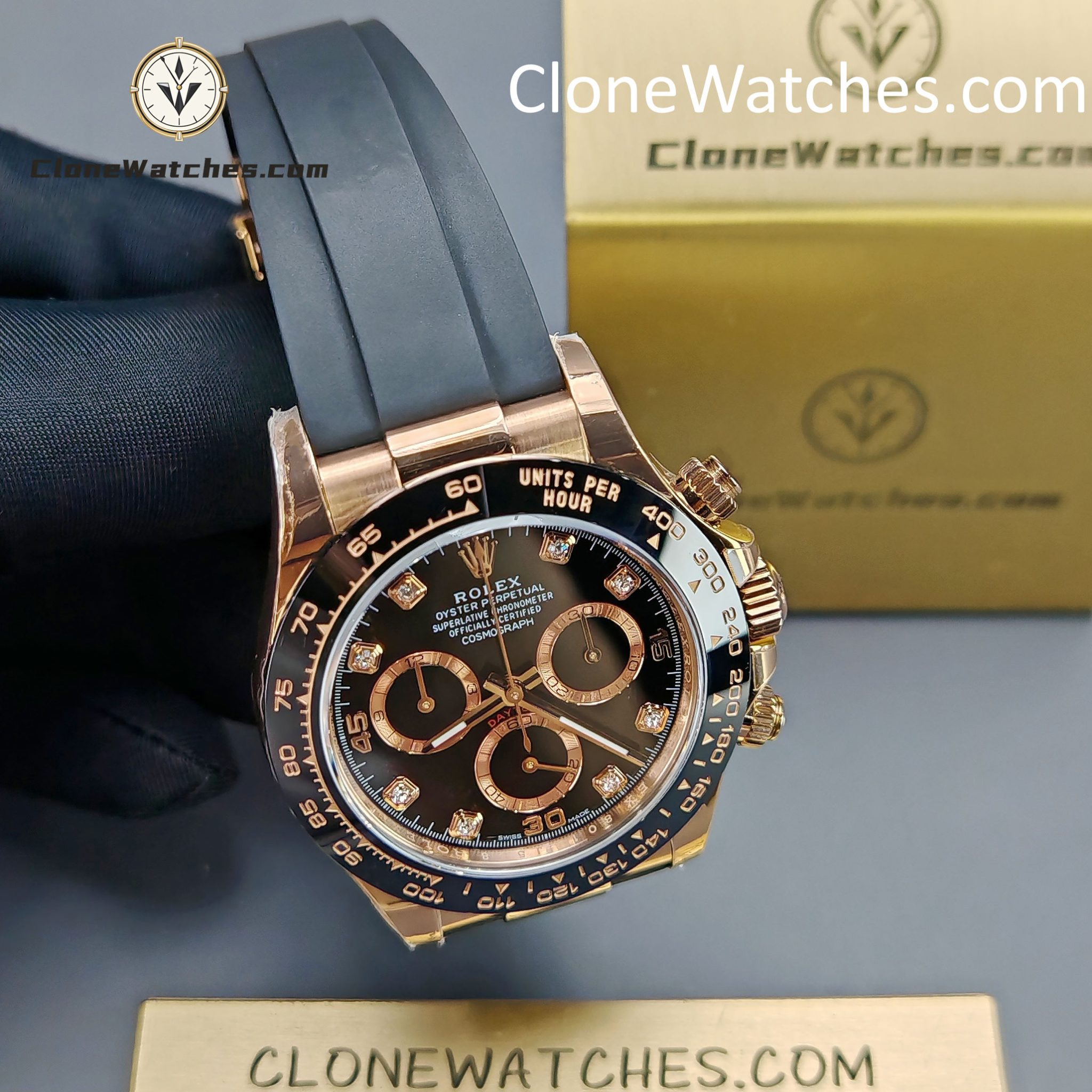 Rolex Super Clone Watches 1:1 Daytona Diamond m116515LN-0057 4130 Movement