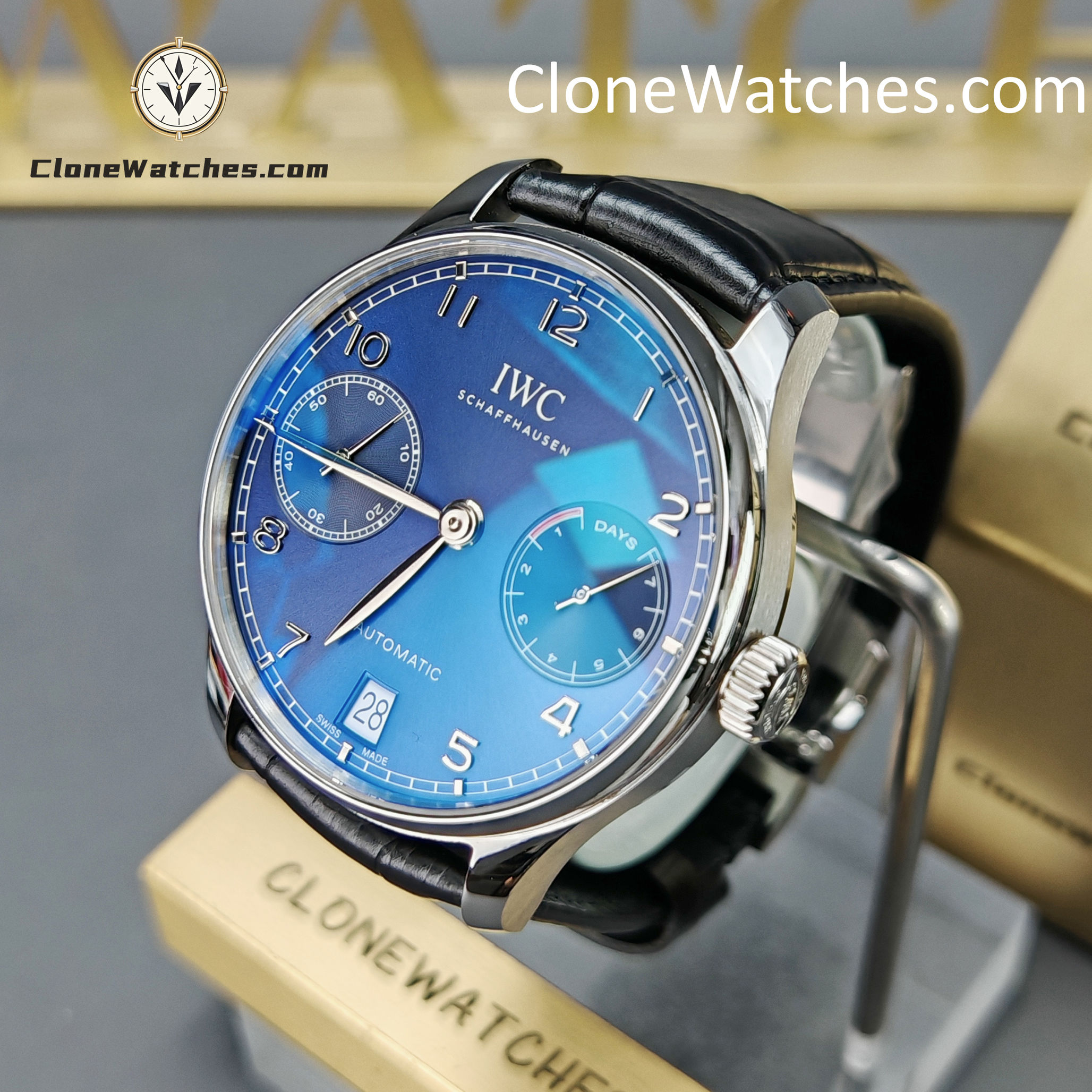 IWC Super Clone Watches 1:1 Portuguese Automatic Blue Dial 42.3MM IW500710