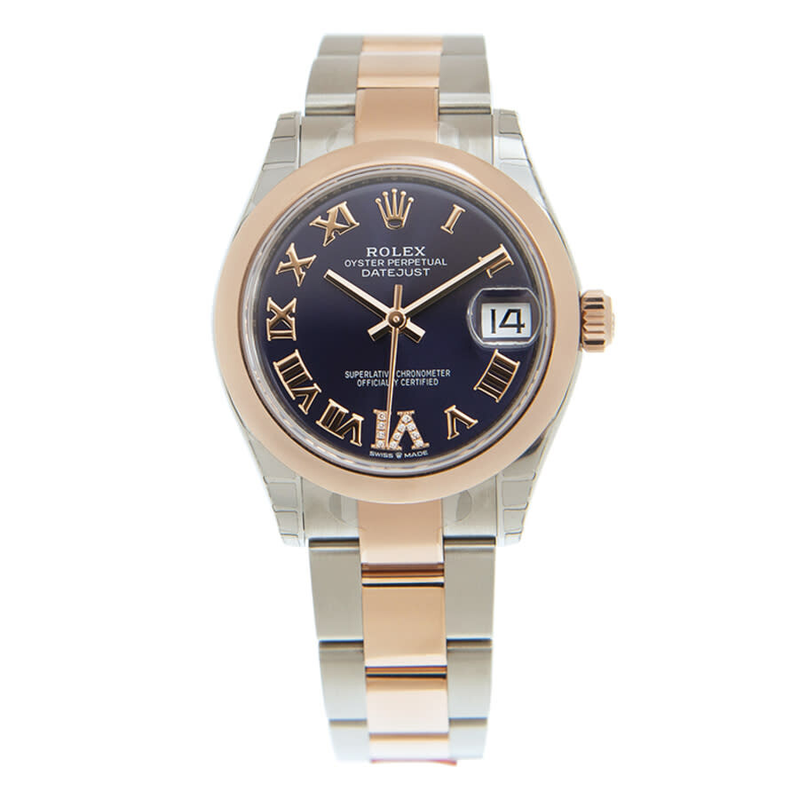 Rolex Datejust 31 Aubergine Dial Automatic Ladies Steel and 18kt Everose Gold Oyster Watch 278241AURDO（Lifetime free warranty+90-days replacement service & Refund!.）