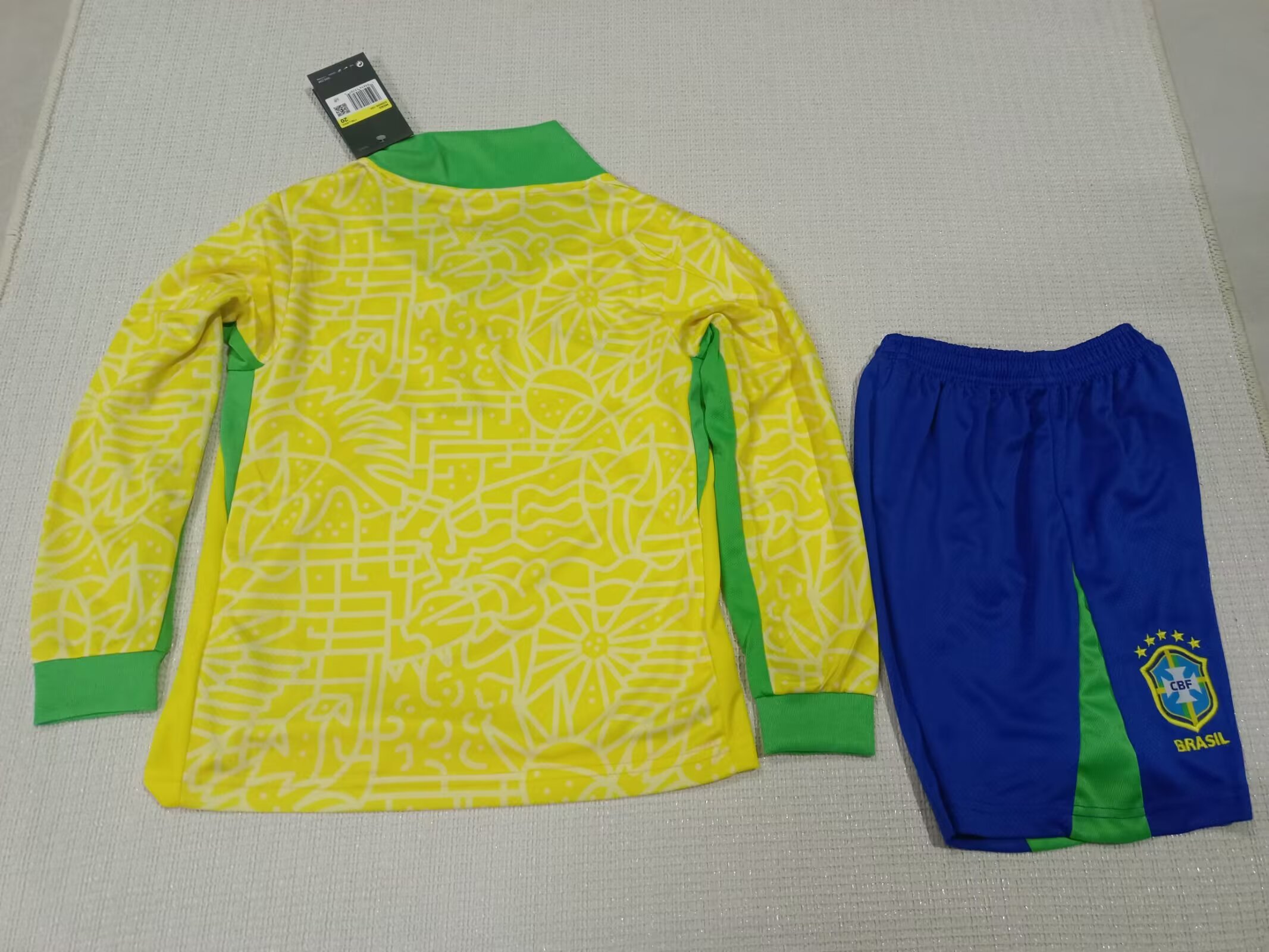 2024/25 Brazil Home Long Sleeve Children's Jersey 1:1 Thai Quality