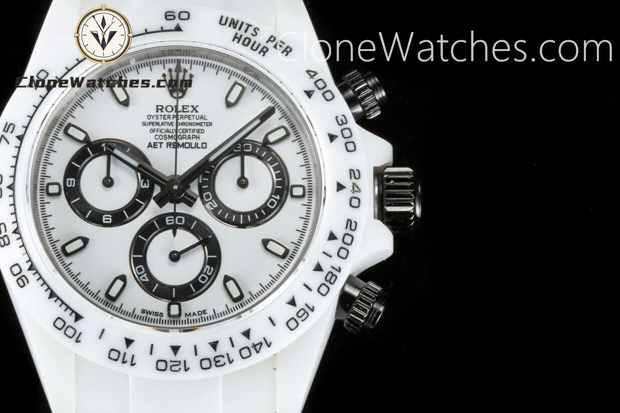 Modified Super Clone Watches 1:1 AET Rolex Daytona ceramic White Classic