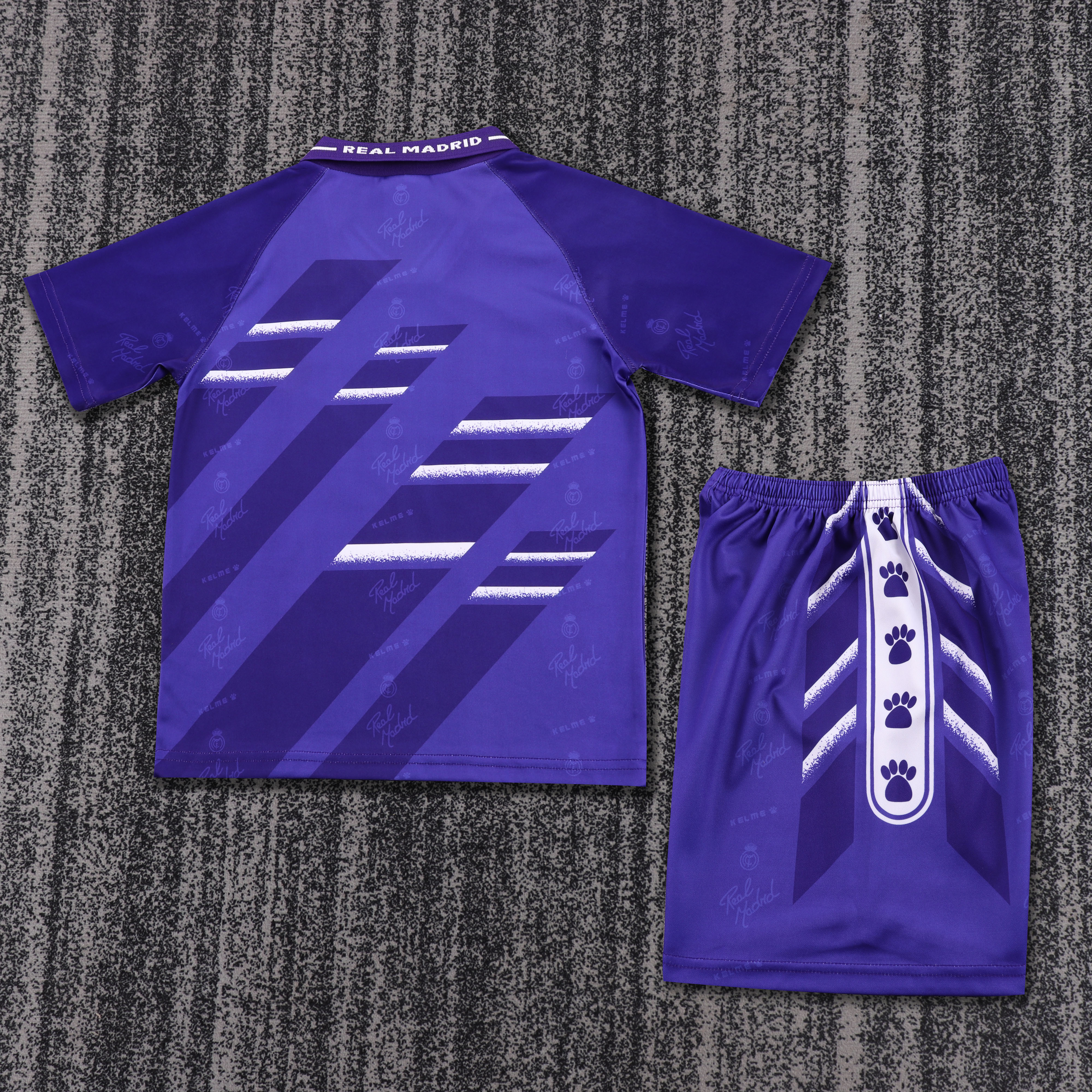 1994-96 Real Madrid Away Retro Children's Jersey Set - Fans Edition