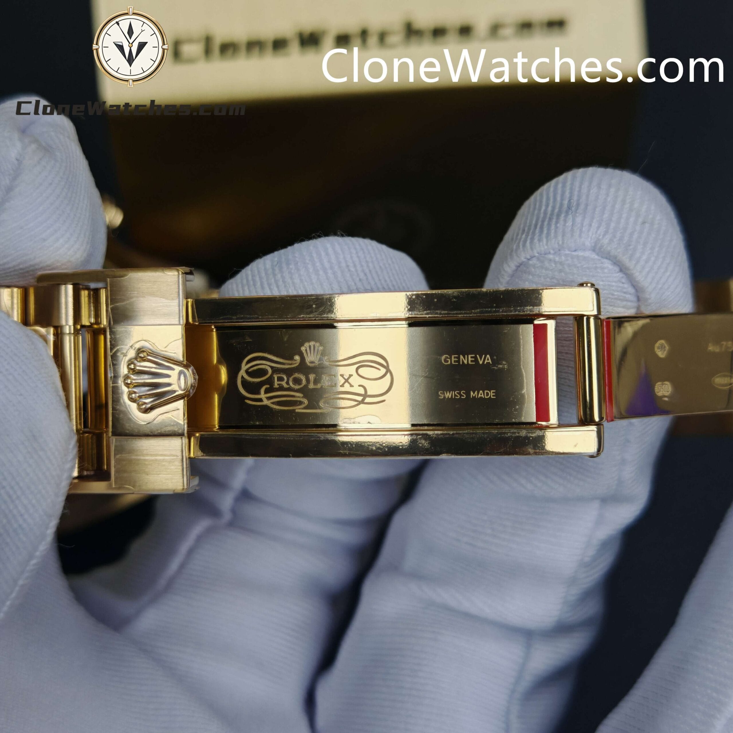 Rolex Super Clone Watches 1:1 Daytona 18K Gold Black Dial M116508-0004 4130 Movement