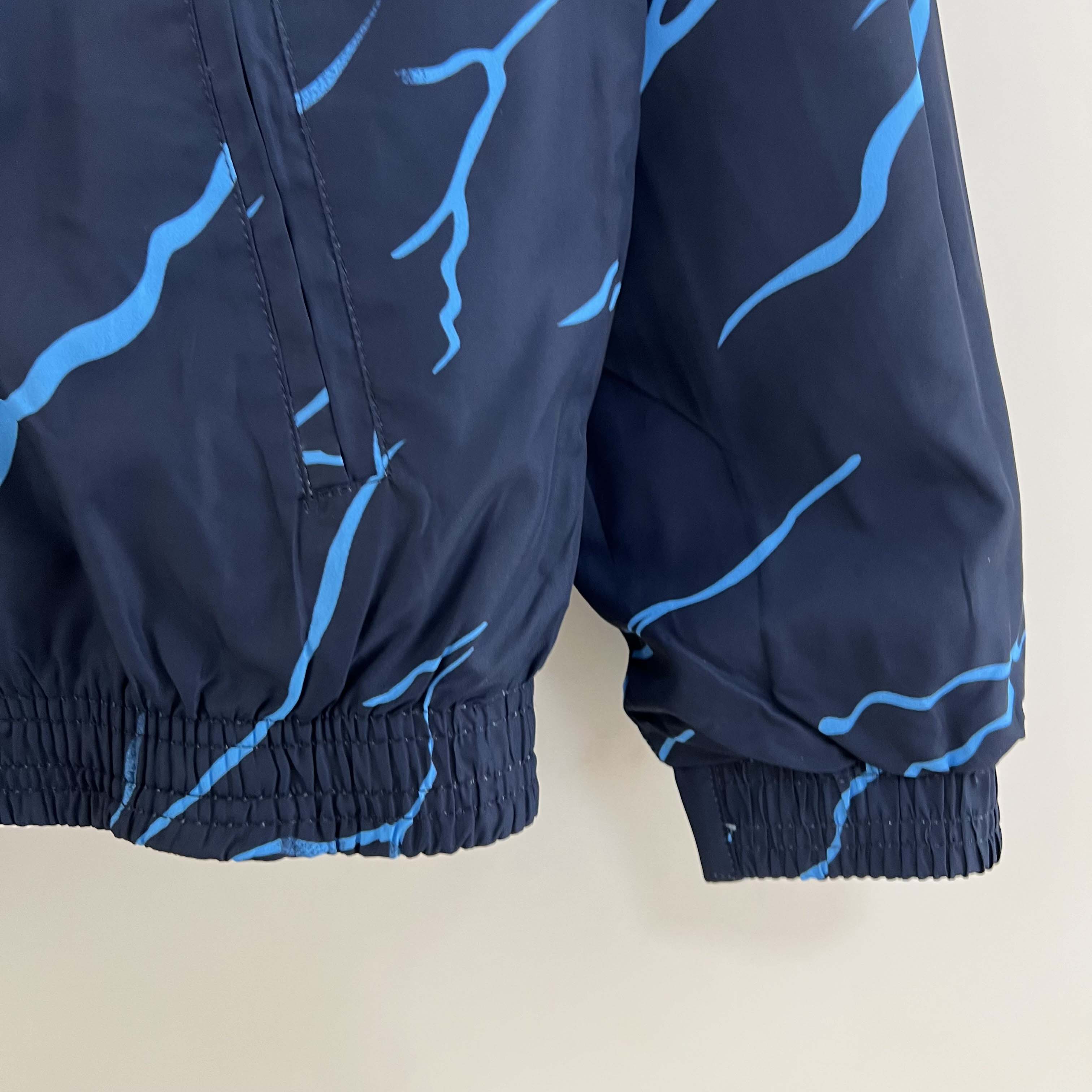 2023/2024 Manchester City Reversible Windbreaker Navy blue Soccer Jersey 1:1 Thai Quality