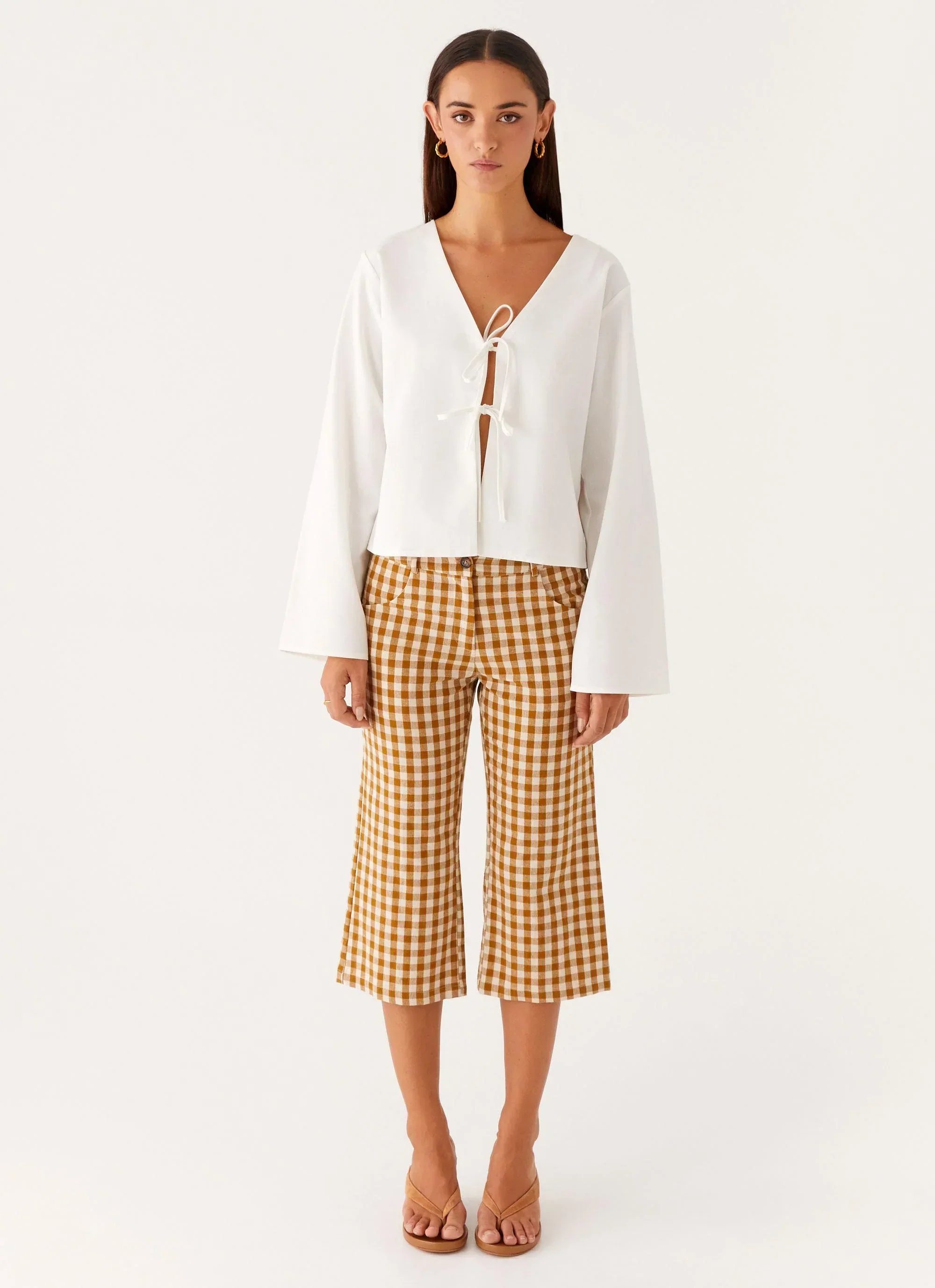 Radley Capri Pants - Brown Gingham