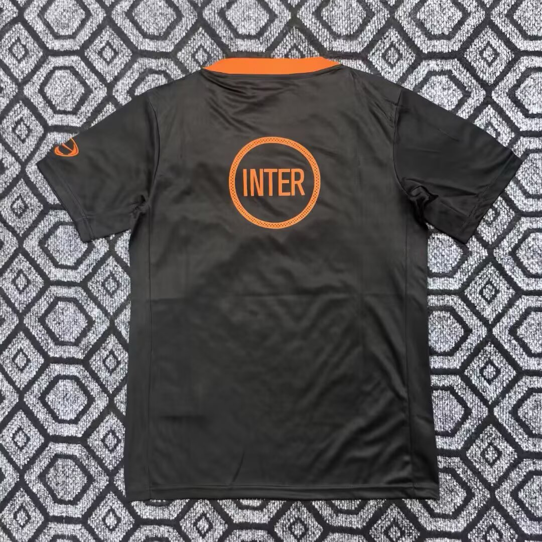 2025-26 Inter Milan's second away match pre-match kit - black jersey - Fan Edition
