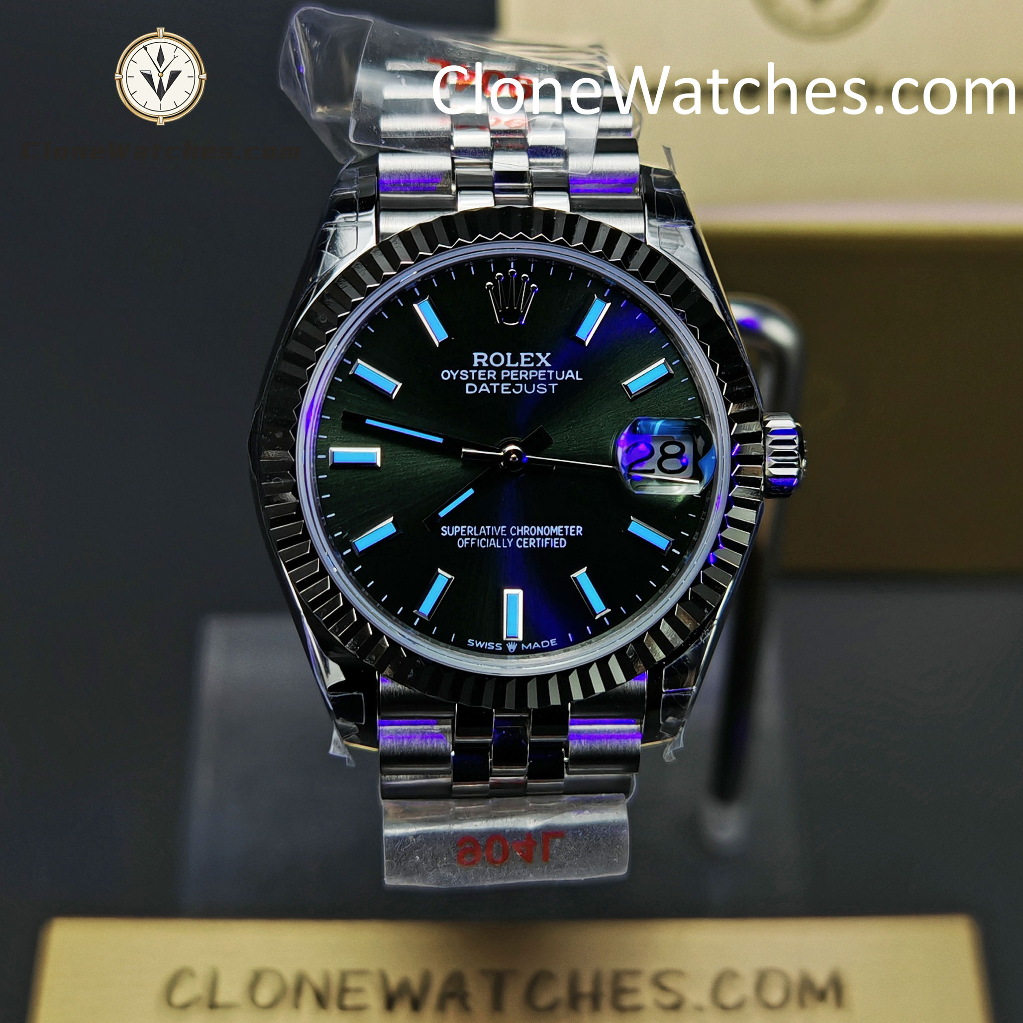Rolex Super Clone Watches 1:1 DateJust Green Dial m278274-0018 Jubilee 31MM 2236 Movement