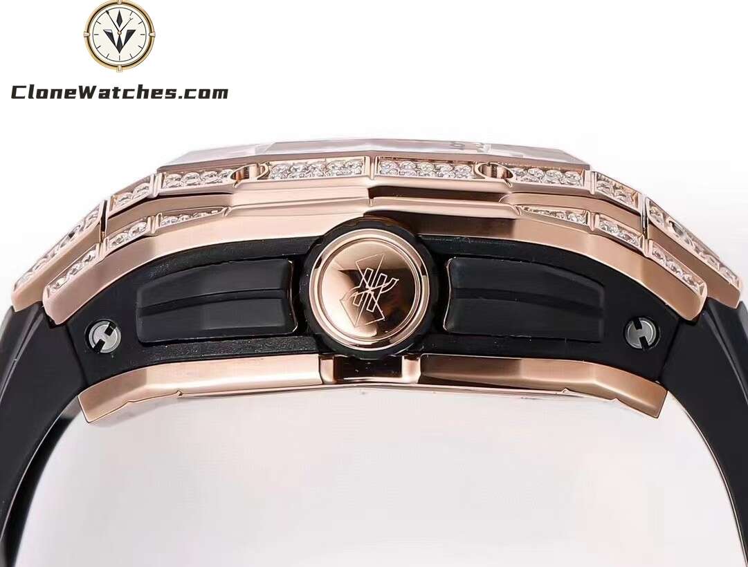 Hublot Super Clone Watches 1:1 Spirit of Big Bang Sang Bleu Rose Gold Pavé 648.OX.0108.RX.1604.MXM23