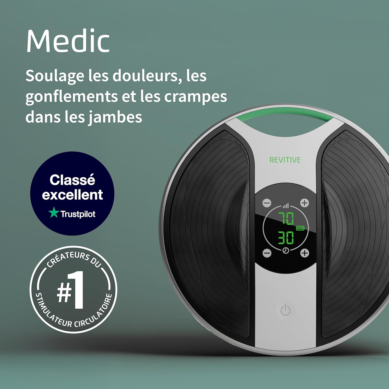 Appareil soulagement jambes douloureuses chevilles gonflées stimulation circulation