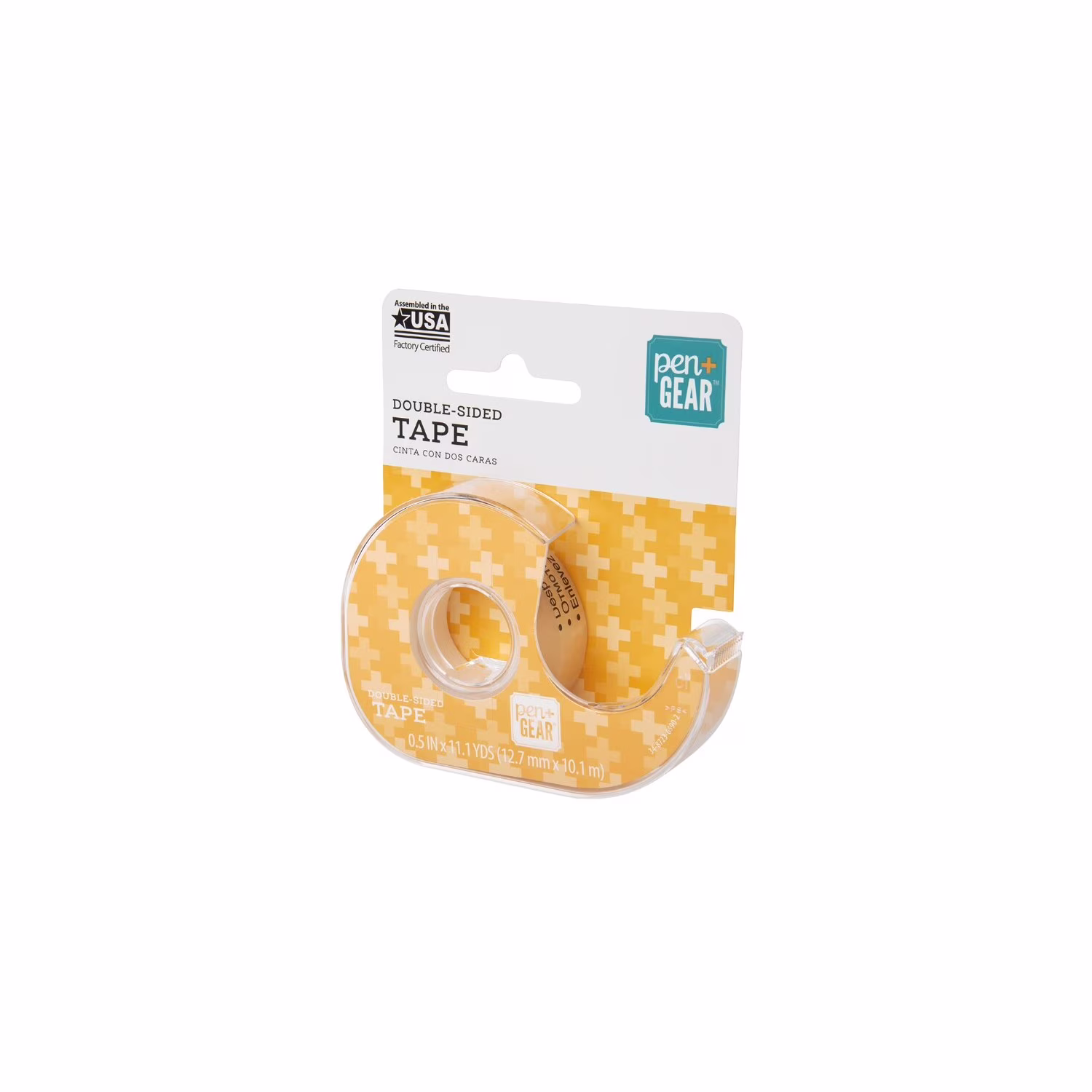 Pen+Gear Double Sided Tape, Clear, 1/2 in x 400 in, 1 Roll with Dispenser