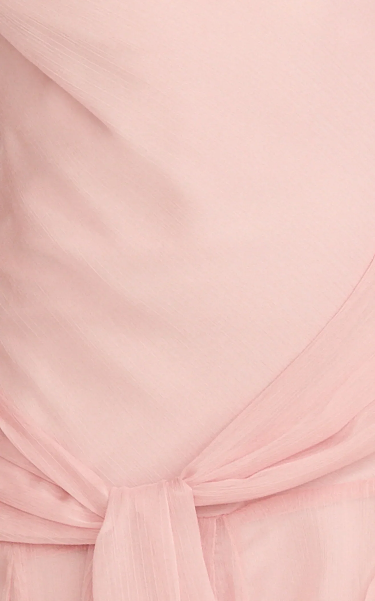 Idris Maxi Dress - Cowl Neck Draped Sash Godet Dress in Soft Pink