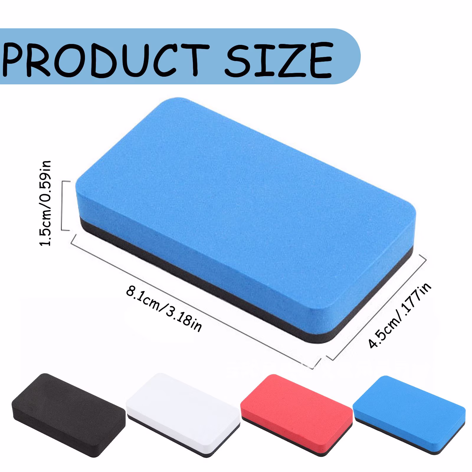 Dry Erase Eraser,Magnetic Whiteboard Erasers,Rectangle Dry Erase Board Erasers for Classroom, Home, and Office,Black By Kilougeis
