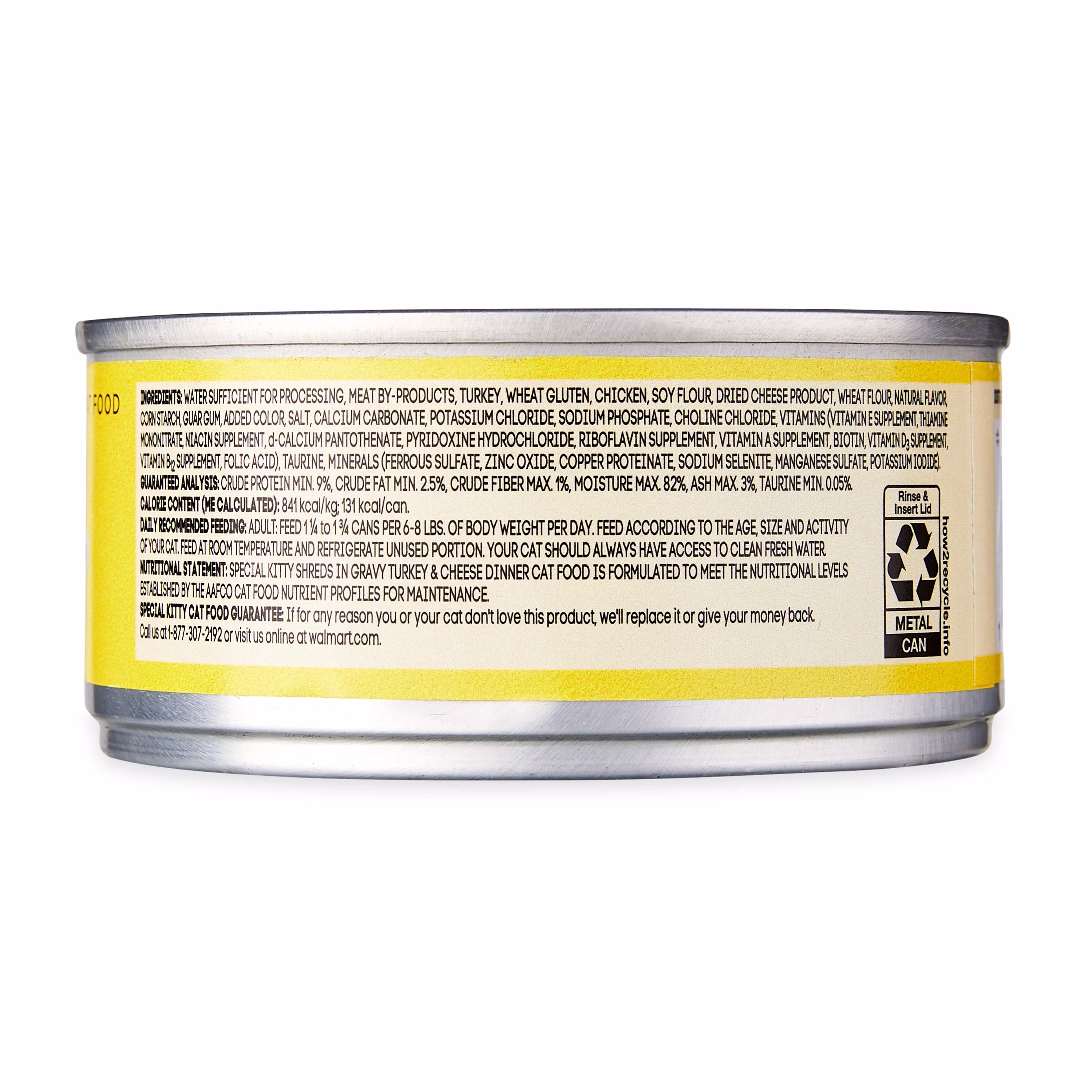 Special Kitty Turkey & Cheese Wet Cat Food in Gravy, 5.5 oz Can
