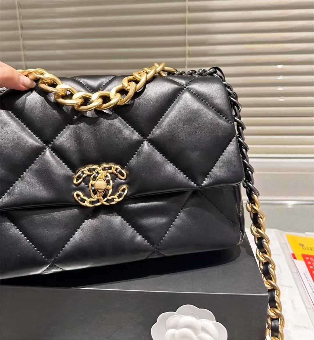 Chanel 19 Flap Bag Double chain sheepskin 30cm