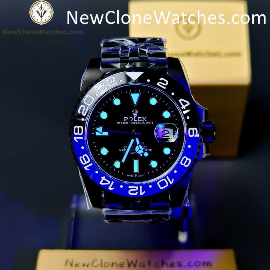 Modified Super Clone Watches 1:1 Rolex BATMAN GMT Master Black Dial 3285 Movement