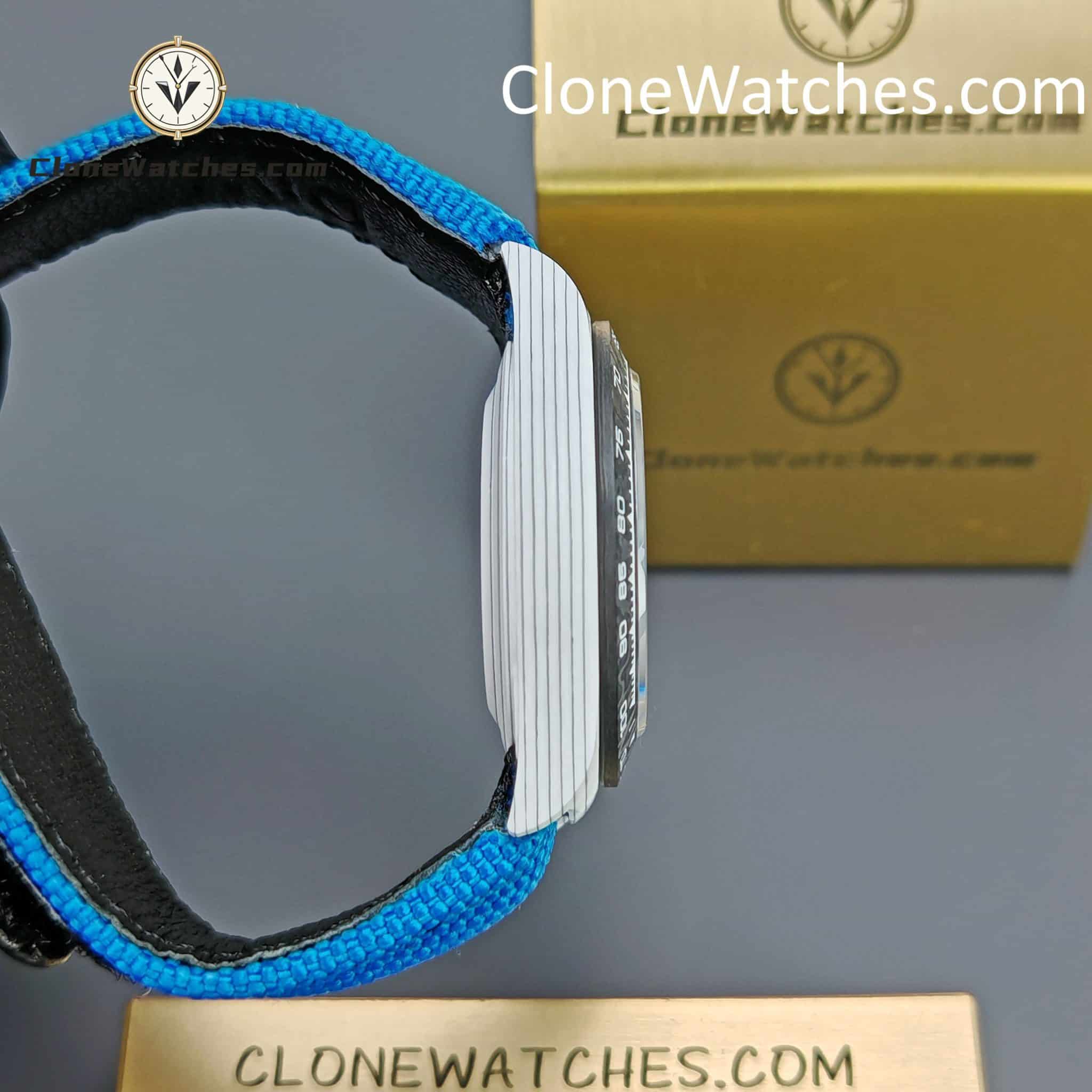 Modified Super Clone Watches 1:1 DiW Rolex Daytona Quartz Fiber Unique Piece RACING BLUE