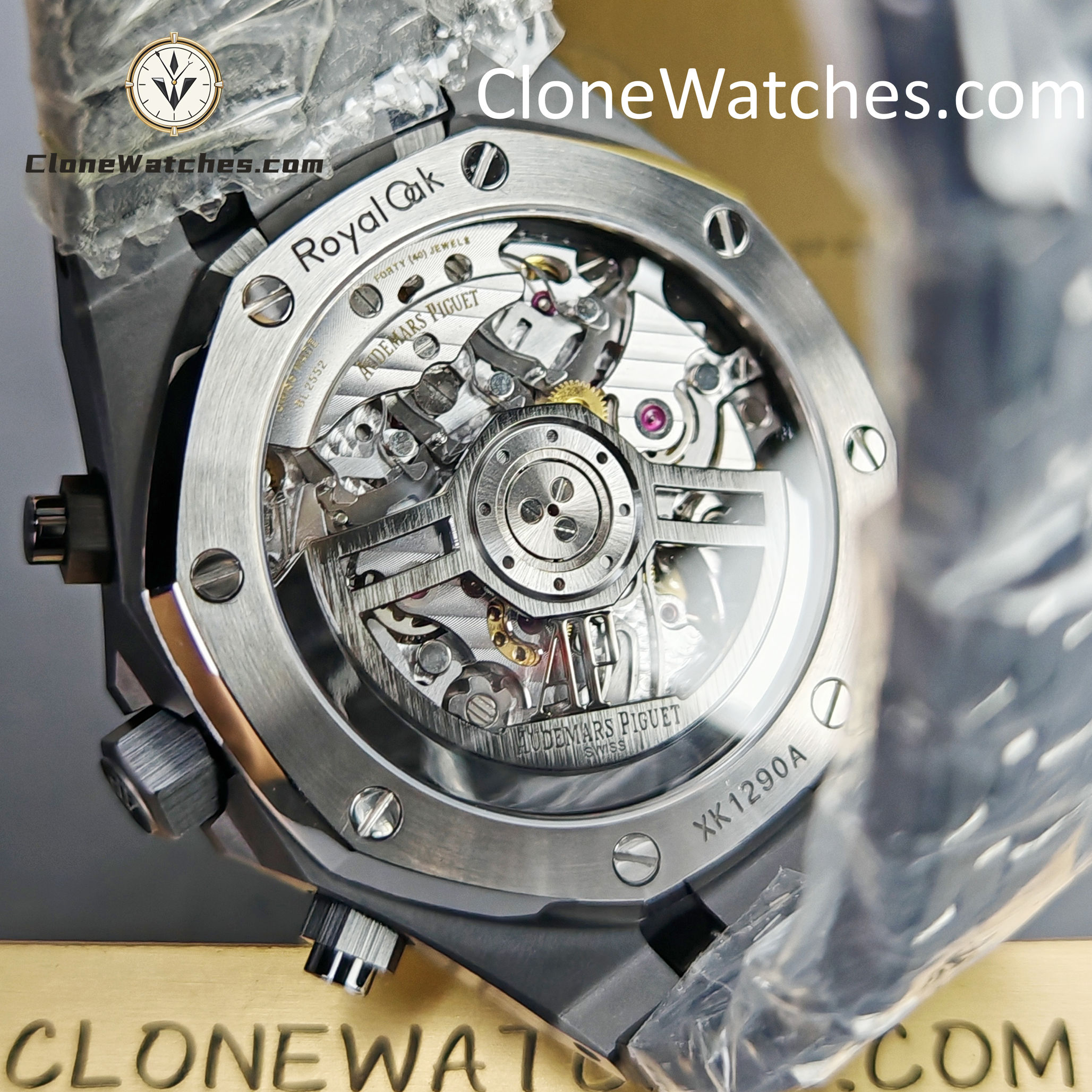 Audemars Piguet Super Clone Watches 1:1 Royal Oak Black Ceramic Blue Dial 26240CE Selfwinding Chronograph