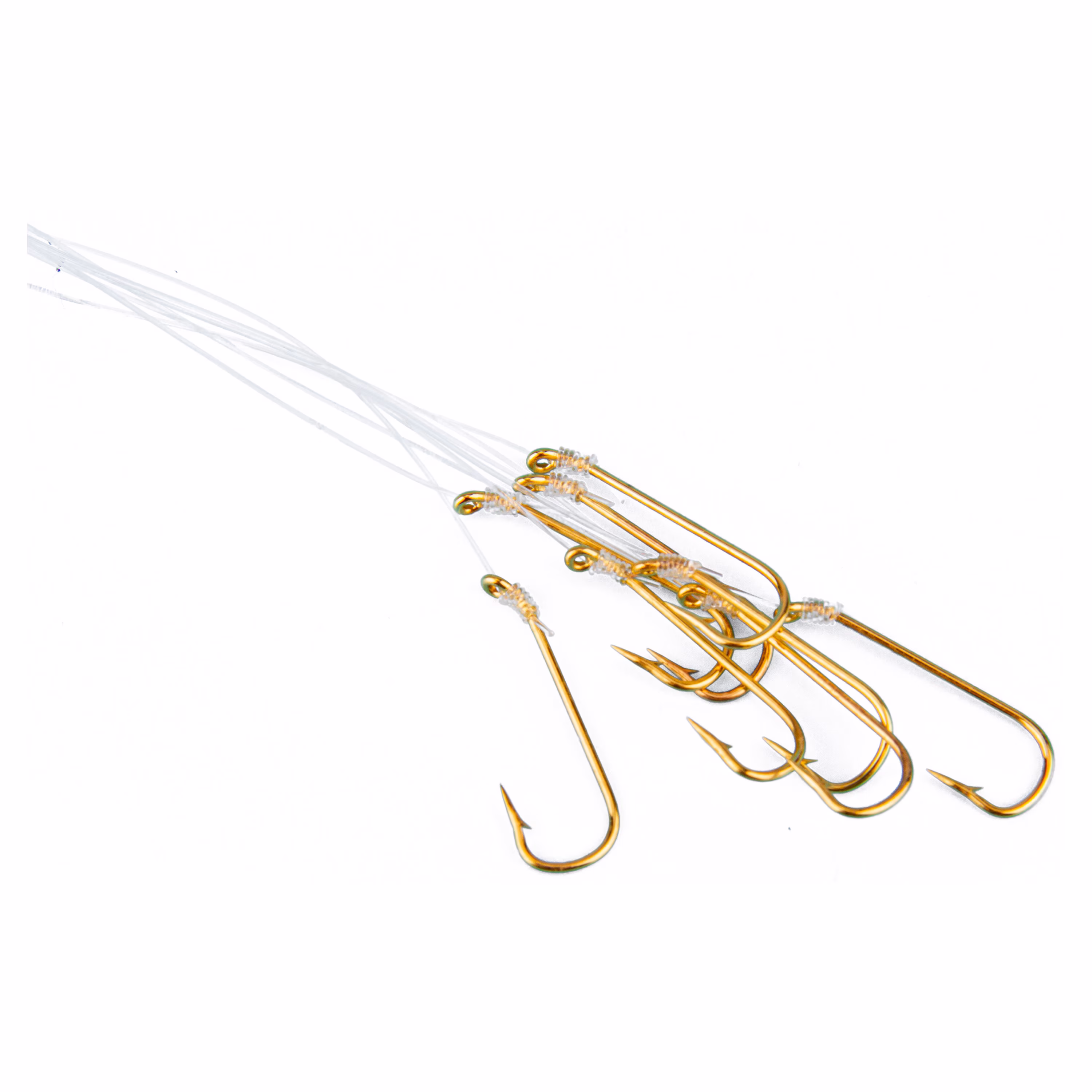 Ozark Trail Gold Aberdeen Size 6 Snelled Hooks for Freshwater Fishing, 8 Hooks per Package