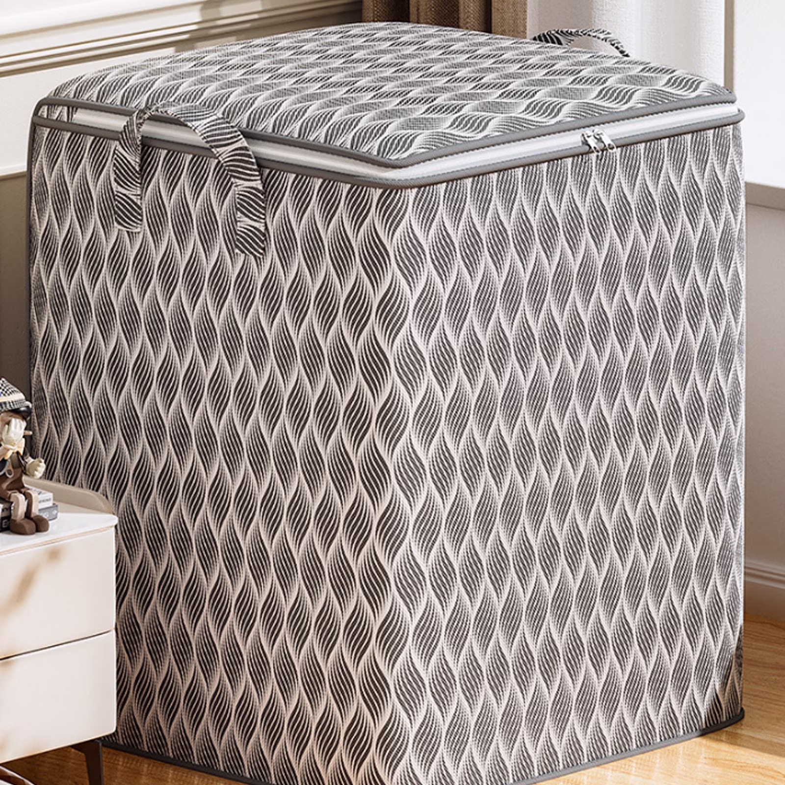 yulier Extra Large Blanket Storage Bags 110L Comforter Storage Bags Storage Bins with Reinforced Handles Clothes Storage Containers Foldable Closet Organizers for Bedroom