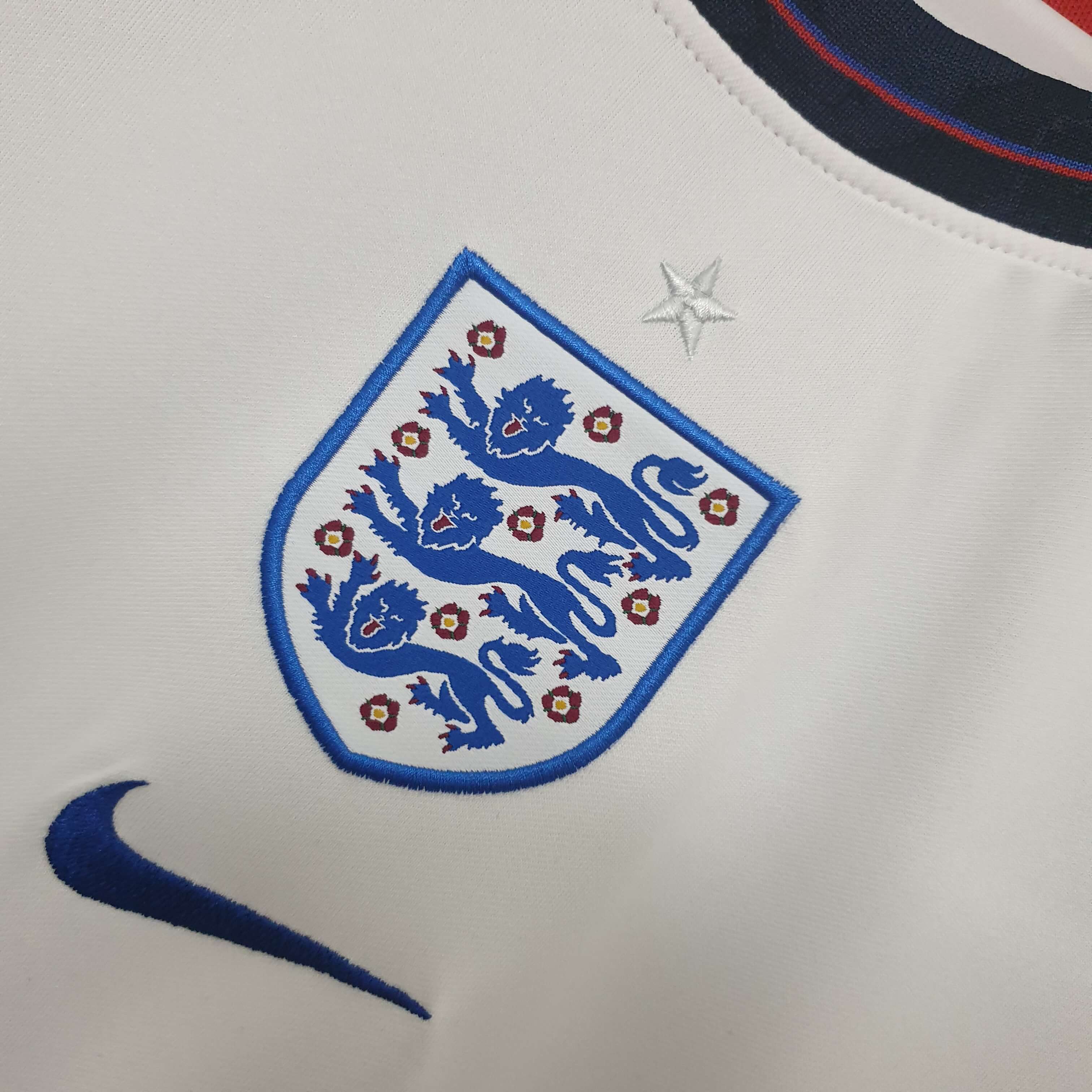 2020 England Soccer Jersey White Home - Fans Edition
