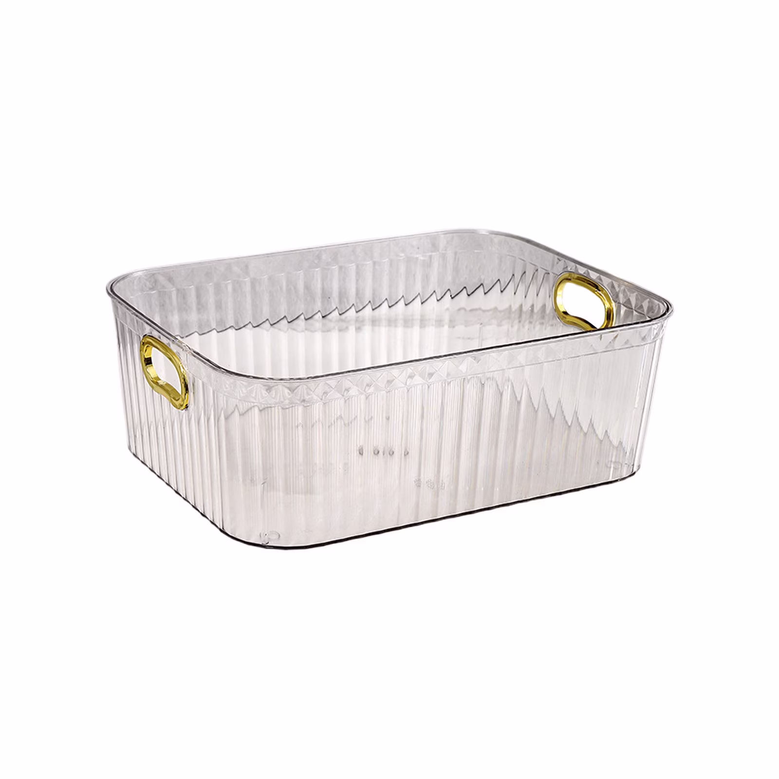 Konghyp Storage Basket – Transparent Sundry Organizer, Cosmetic Storage Box, Multi-purpose Storage Bin for Snacks, Bathroom Organizer, Clear Storage Container for Home