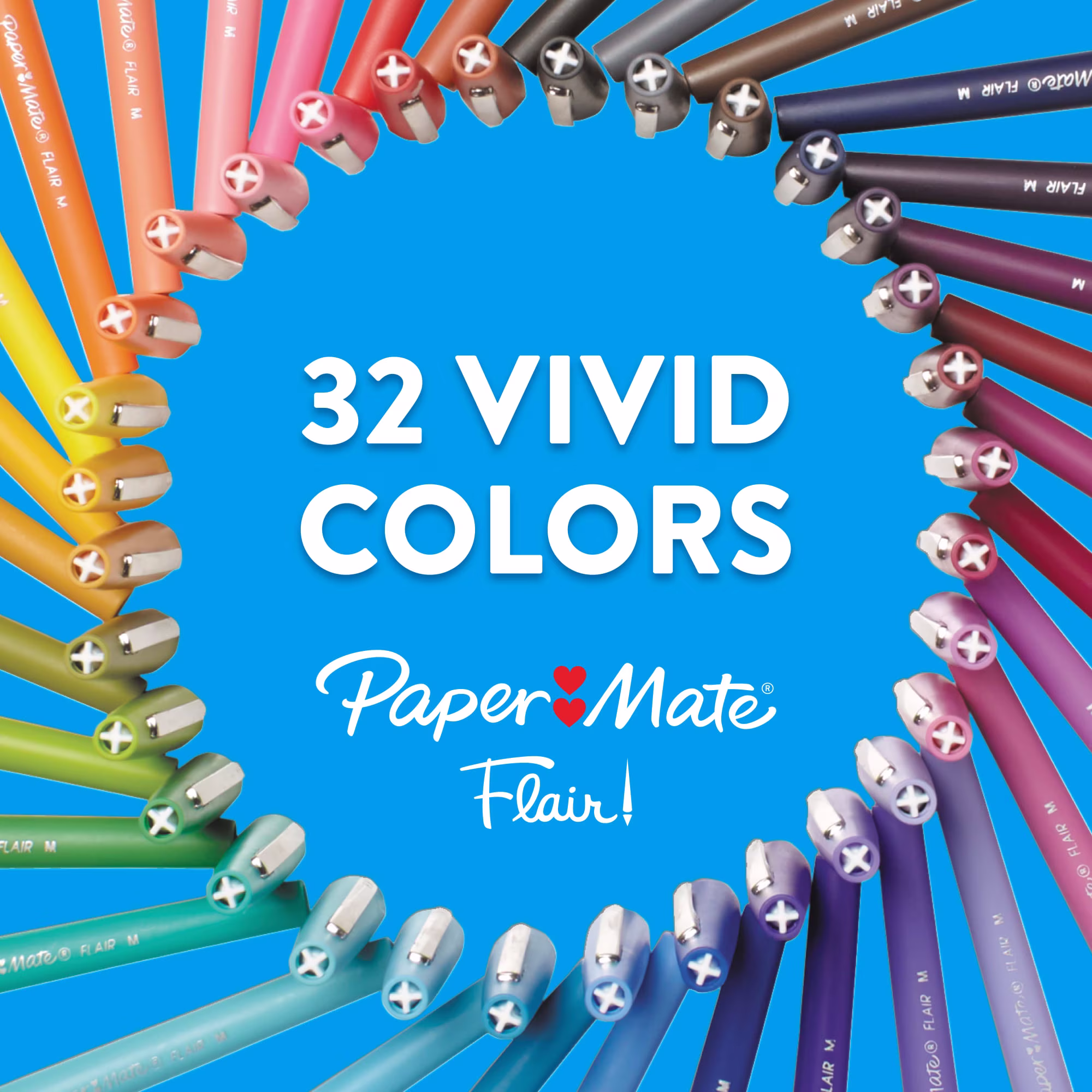 Paper Mate Flair Felt Tip Pens, #1 Teacher Choice, Medium Point (0.7mm), Black, 2 Count