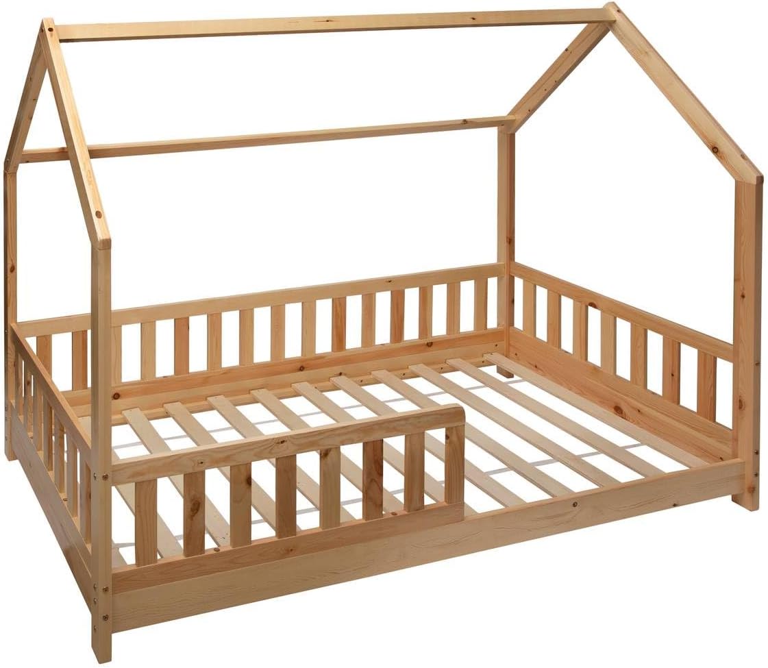 Lit cabane enfant bois 90x190 cm