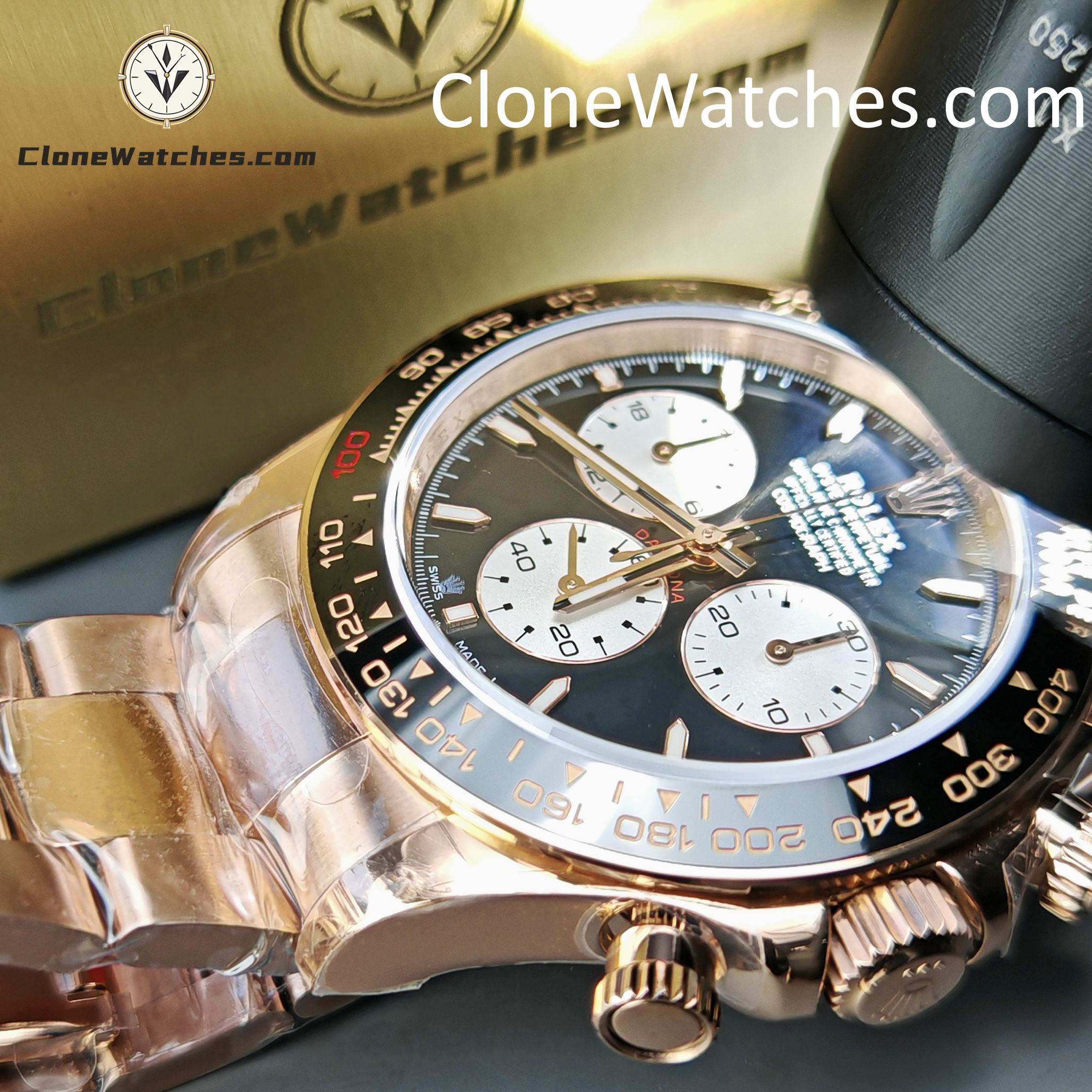 Rolex Super Clone Watches 1:1 Le Mans Daytona 100 Years Anniversary Rose Gold 4132 Movement
