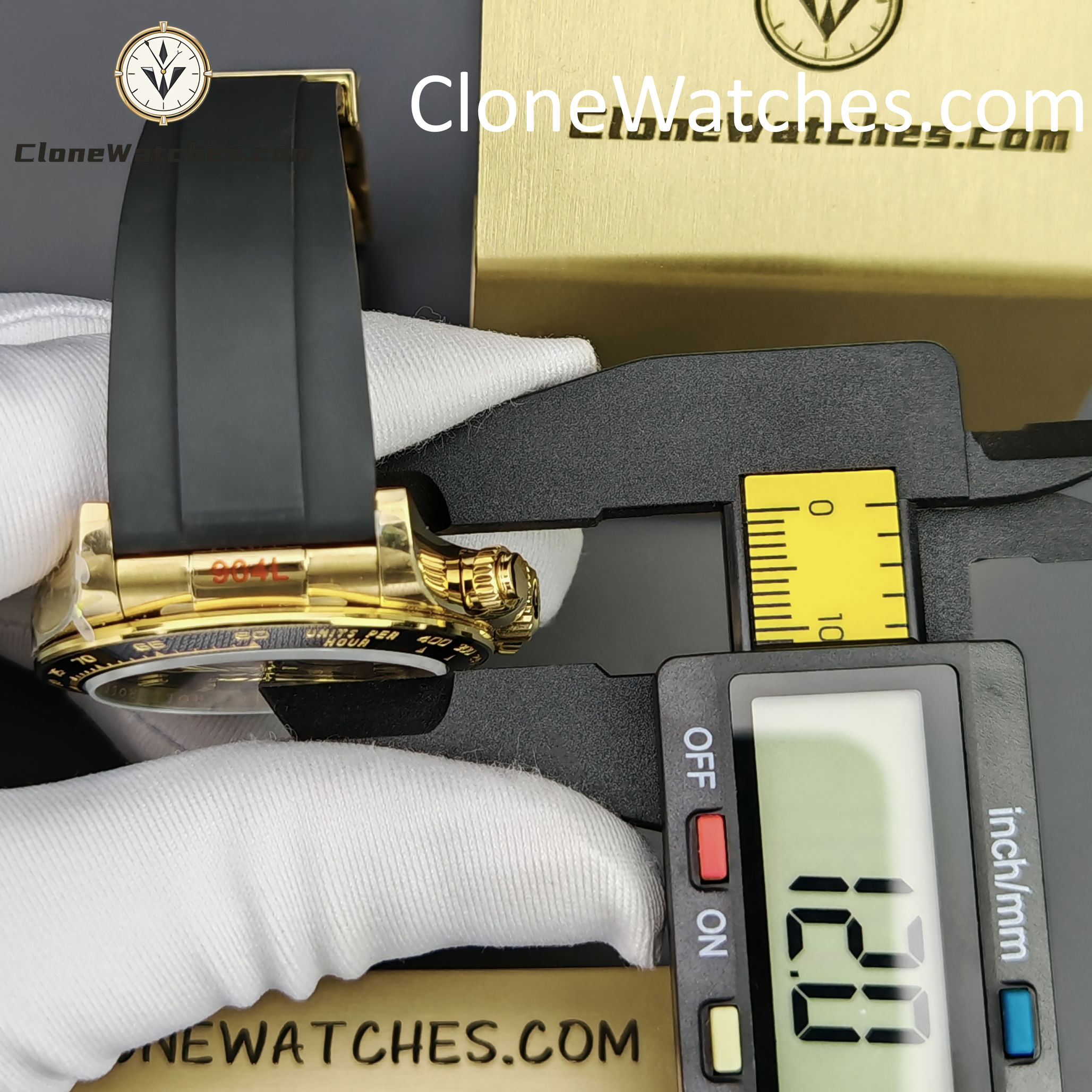 Rolex Super Clone Watches 1:1 Daytona 18k Gold M126518ln-0008 4131 Movement