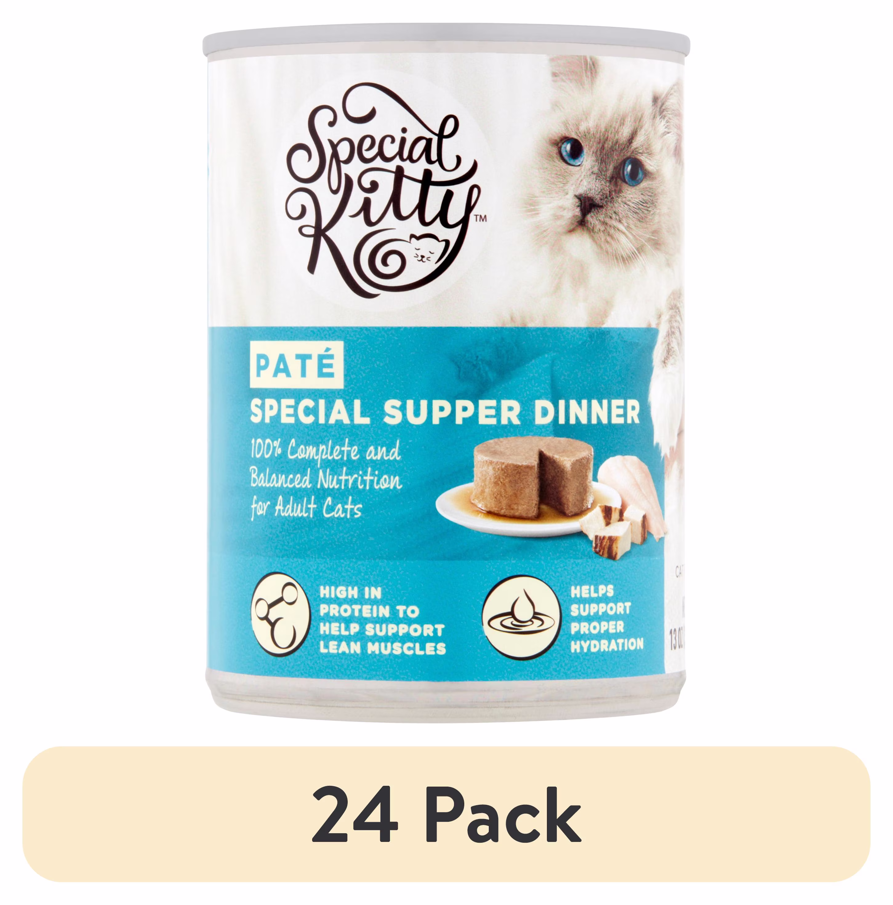 Special Kitty Special Supper Dinner Pate Wet Cat Food, 13 oz Can