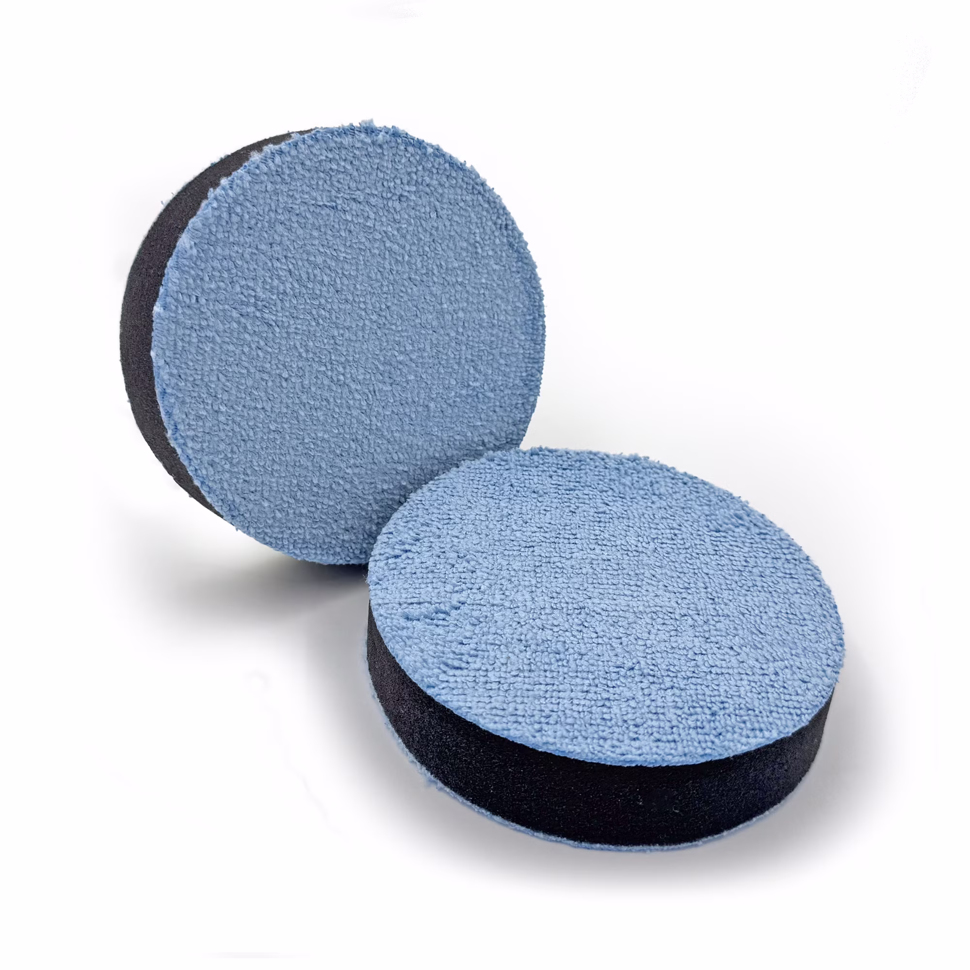 Auto Drive Blue Microfiber Applicator Pads, 2 Pack, 4.75 in for Car Wax and Polish