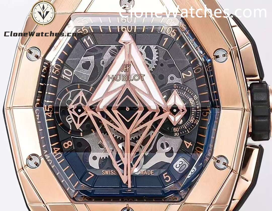 Hublot Super Clone Watches 1:1 Spirit of Big Bang Sang Bleu Rose Gold Blue 648.OX.0151.RX.MXM24