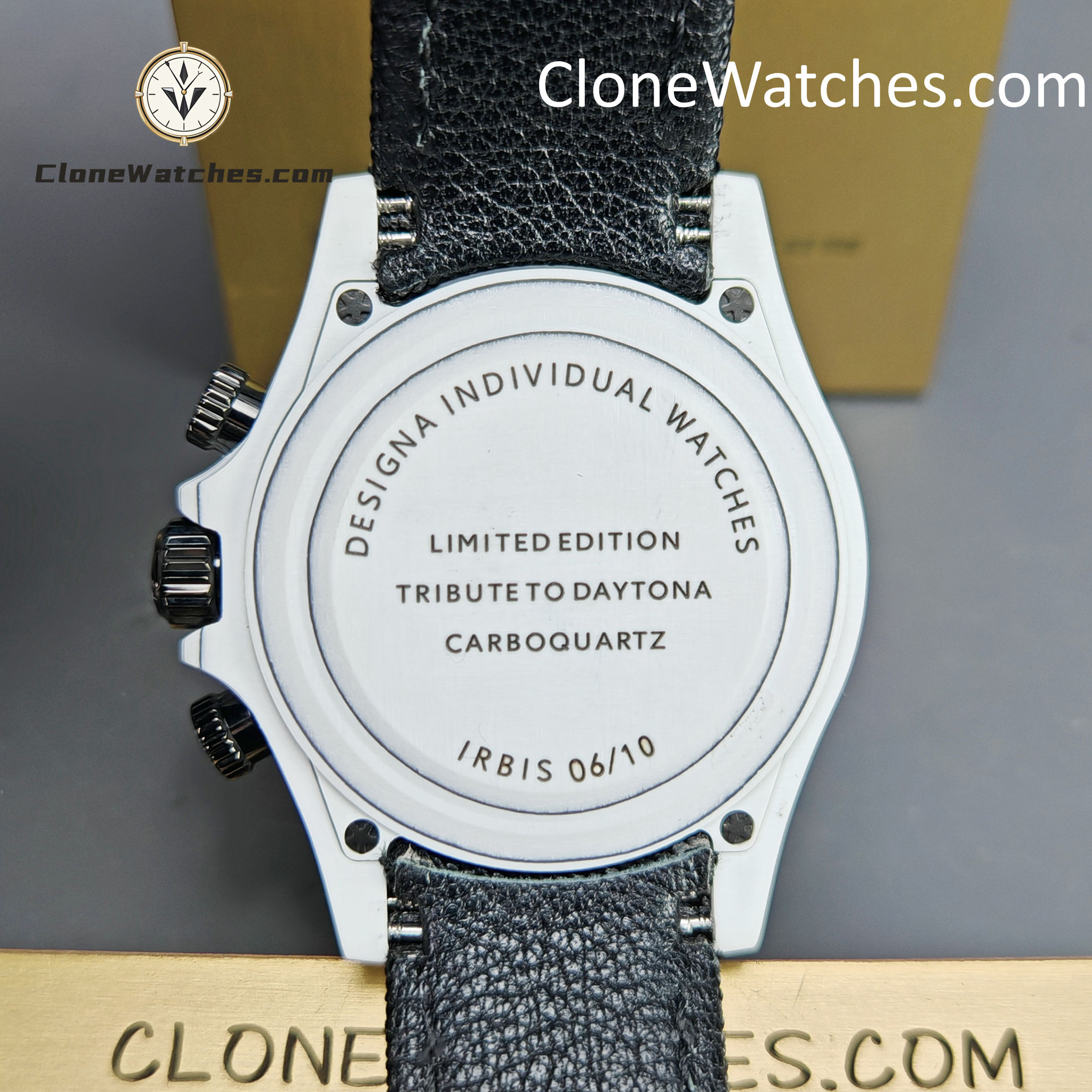 Modified Super Clone Watches 1:1 DiW Rolex Daytona In White Quartz Fiber “IRBIS V2”