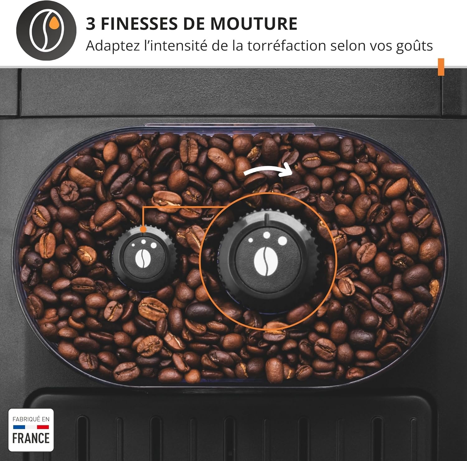 Machine café grains 17 L expresso buse vapeur cappuccino 2 tasses Essential noir