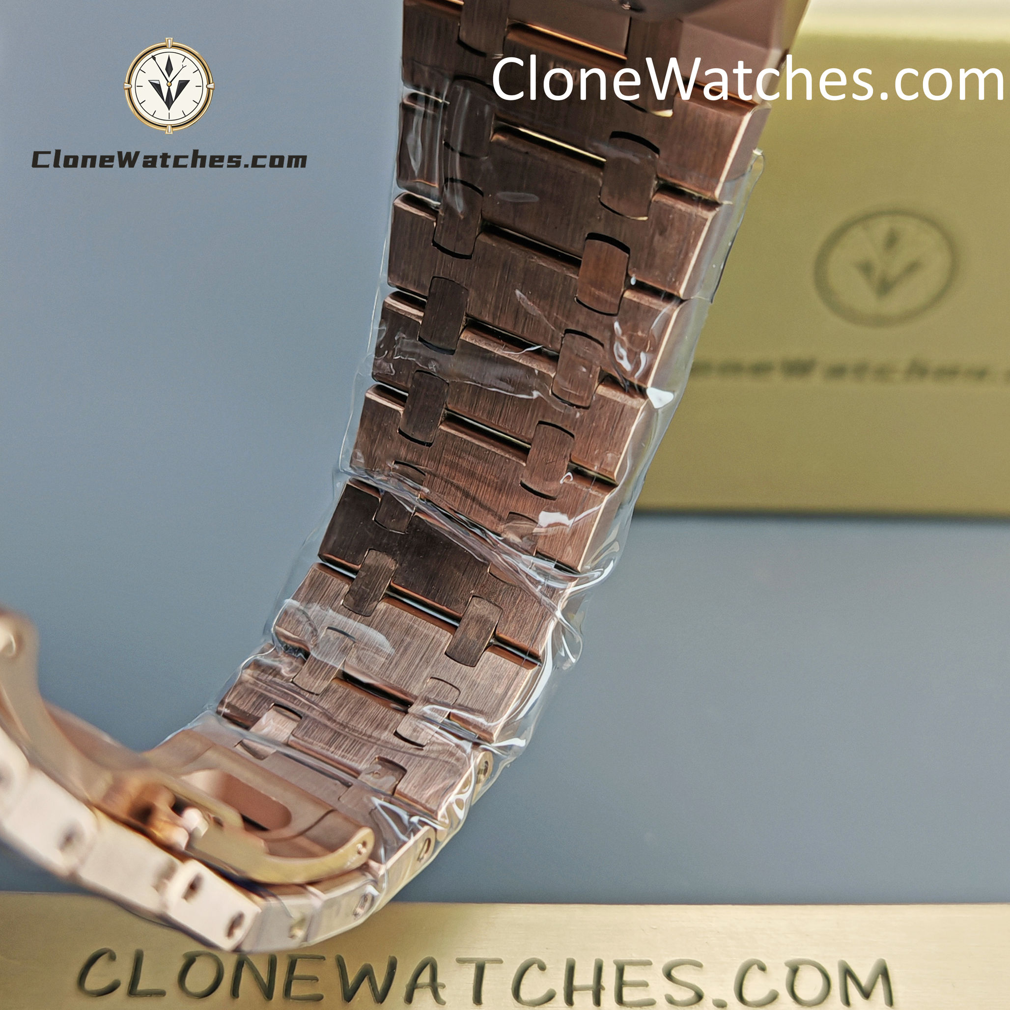 Audemars Piguet Super Clone Watches 1:1 Royal Oak Rose Gold 15400 Black Dial