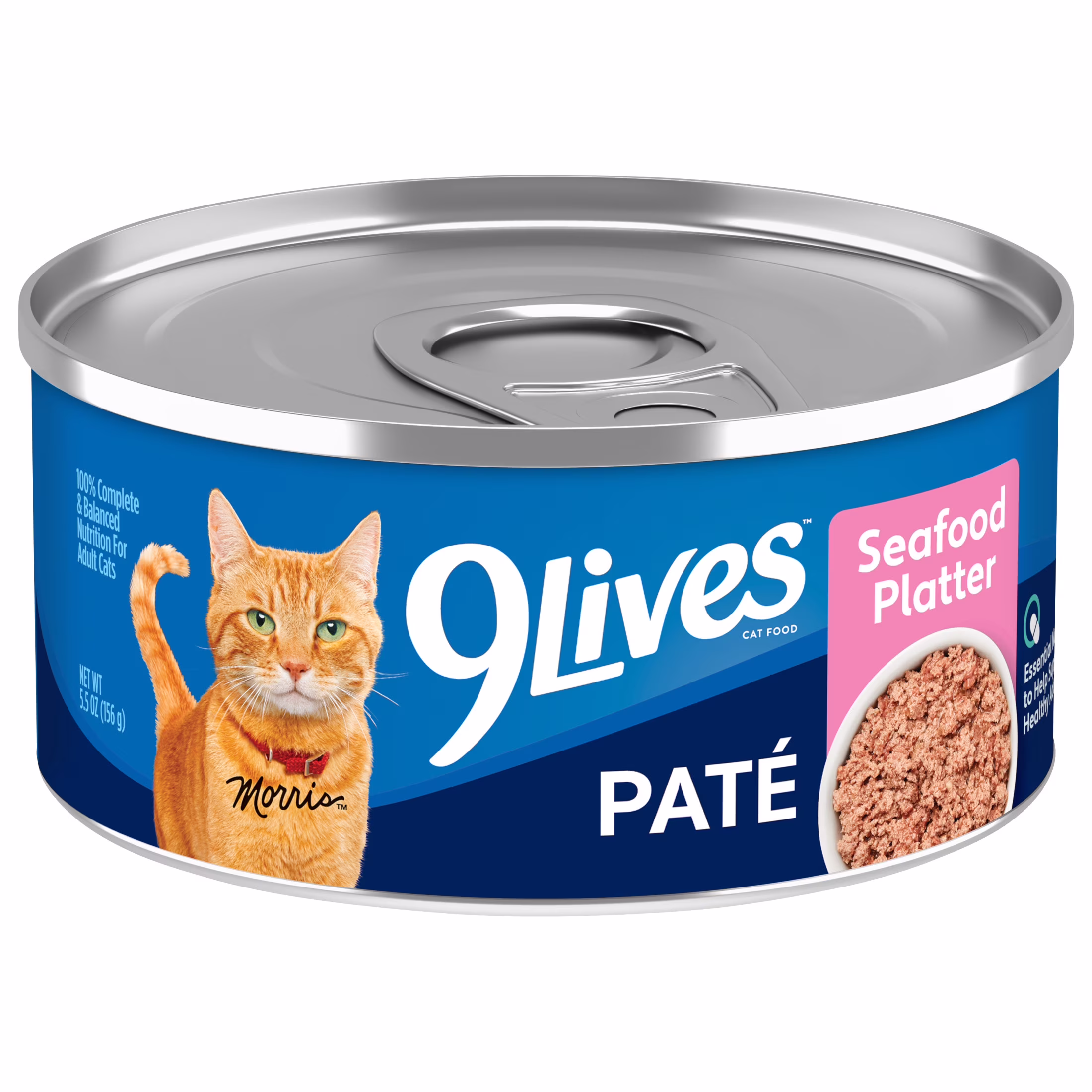 9Lives Seafood Platter Paté Wet Cat Food, 5.5 oz. Can