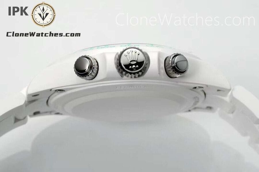 Modified Super Clone Watches 1:1 AET Rolex Daytona Full ceramic Biscay Green White Ceramic 4130 Movement