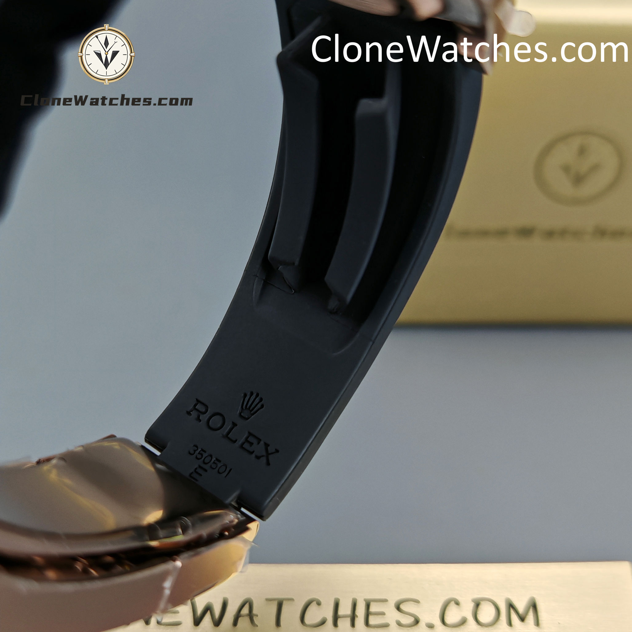 Rolex Super Clone Watches 1:1 Daytona Rose Gold Brown Dial M126515LN-0010 4131 Movement Rubber Strap