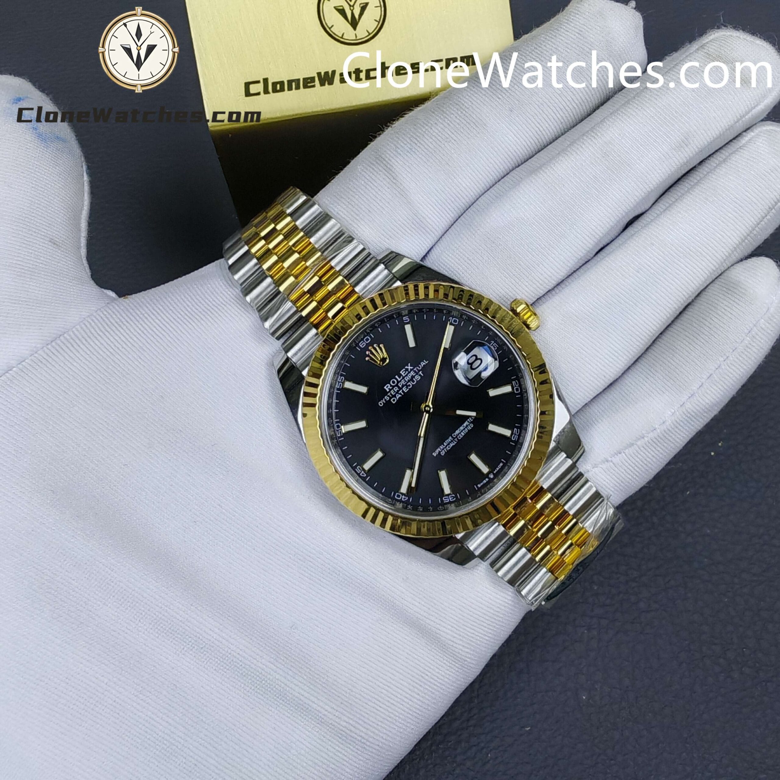 Rolex Super Clone Watches 1:1 DateJust Black Dial 126333 – 0014 Jubilee 41MM 3235 Movement