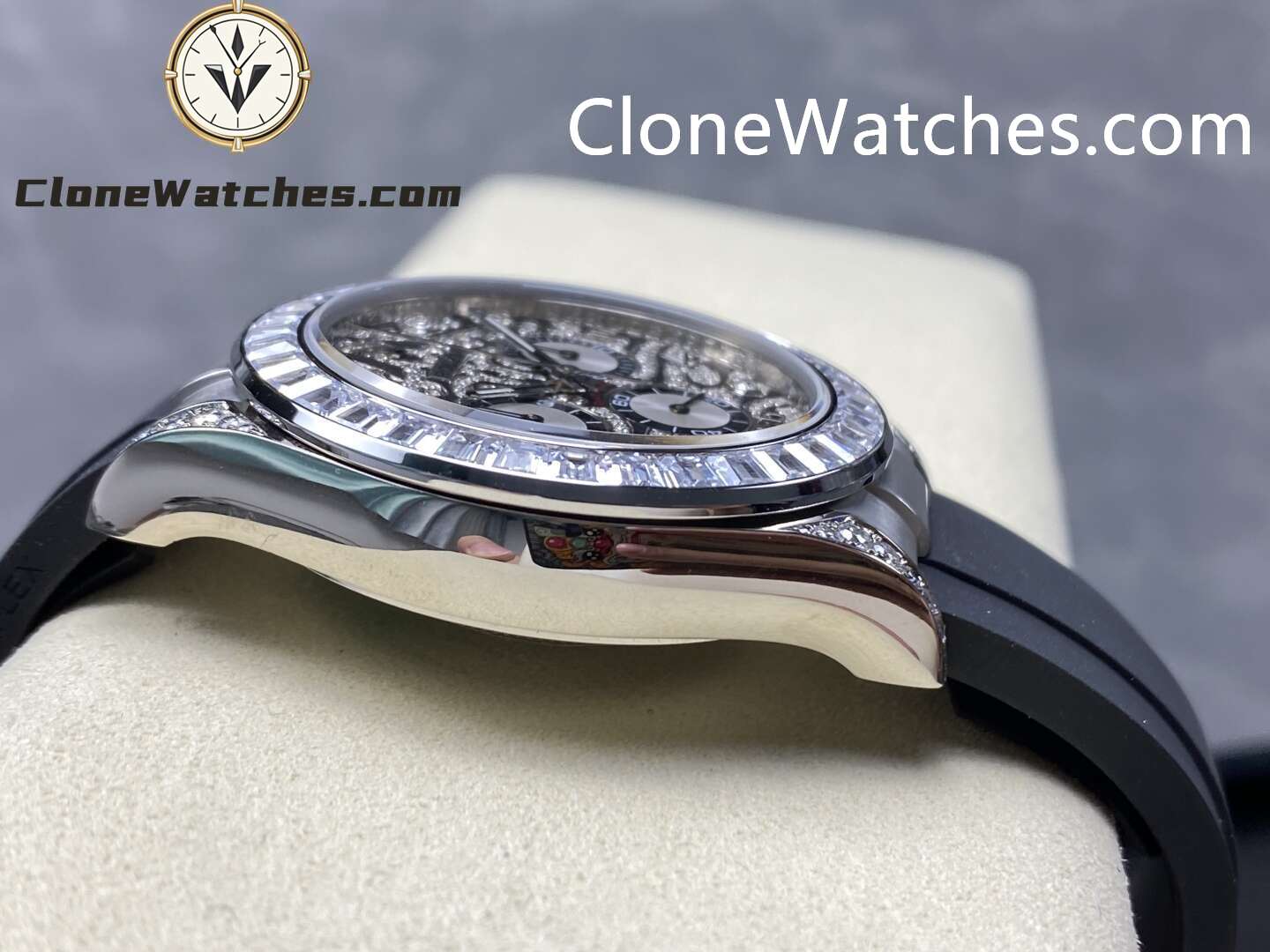 Rolex Super Clone Watches 1:1 Daytona 116589TBR Eye of the Tiger Diamonds Dial 4130 Movement