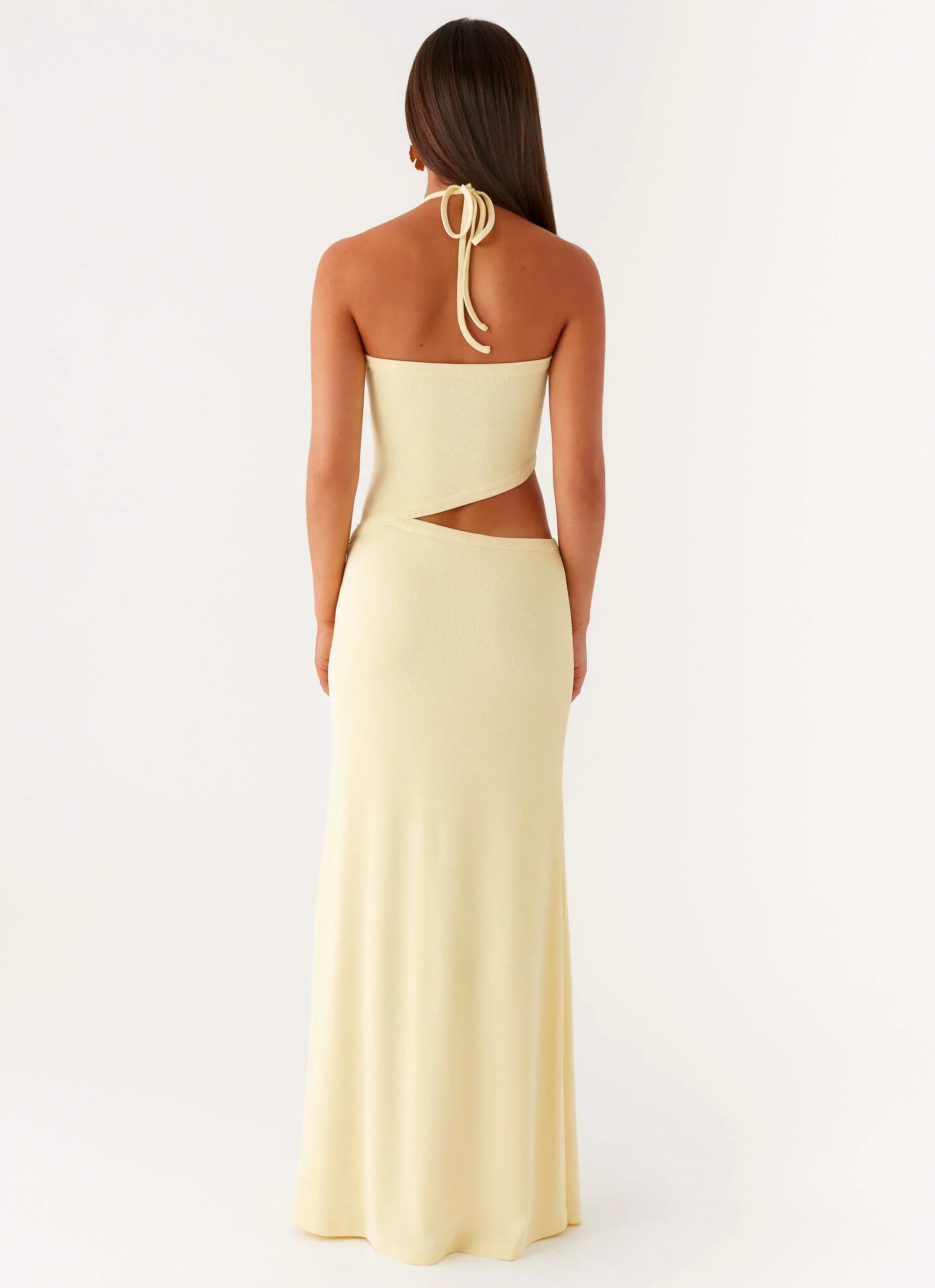 Lanah Cut Out Maxi Dress - Yellow