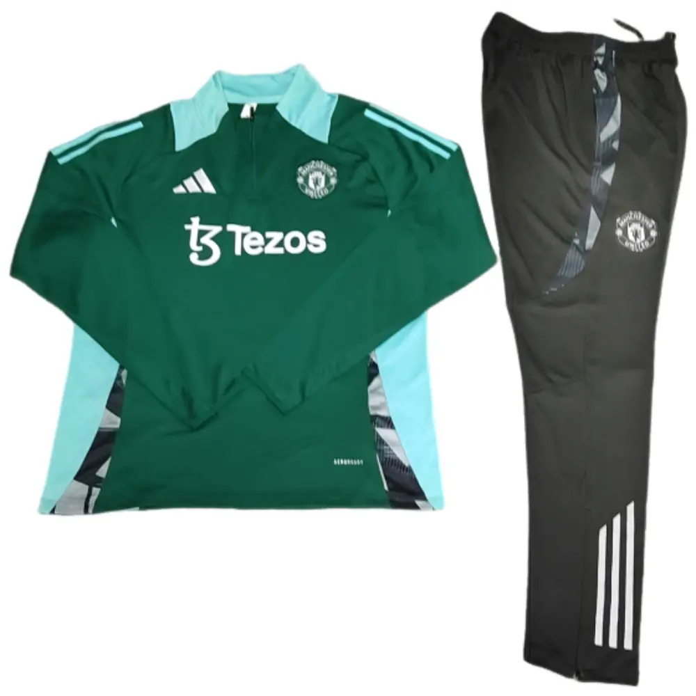 2024-25 New Season Manchester United Green Kids Training Jersey
