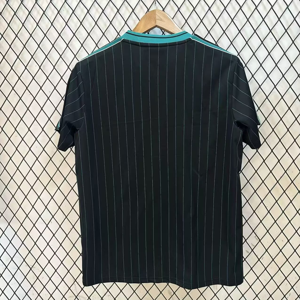 2025-26 Liverpool Retro Striped Black and Green Jersey - Fan Edition
