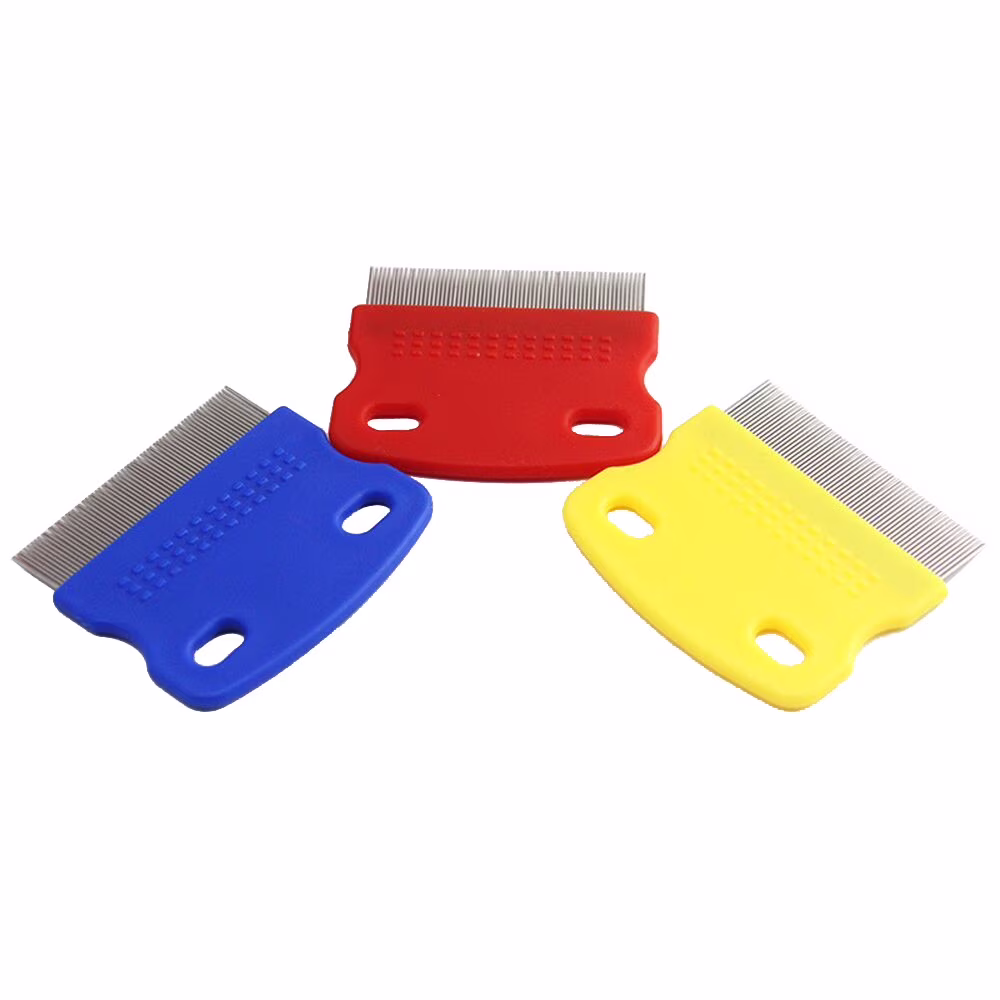 Shldybc Pet Hair Grooming Comb Flea Shedding Brush Puppy Dog Stainless Comb, Dog Puppy Grooming Steel Small Fine Toothed Pet Flea Comb