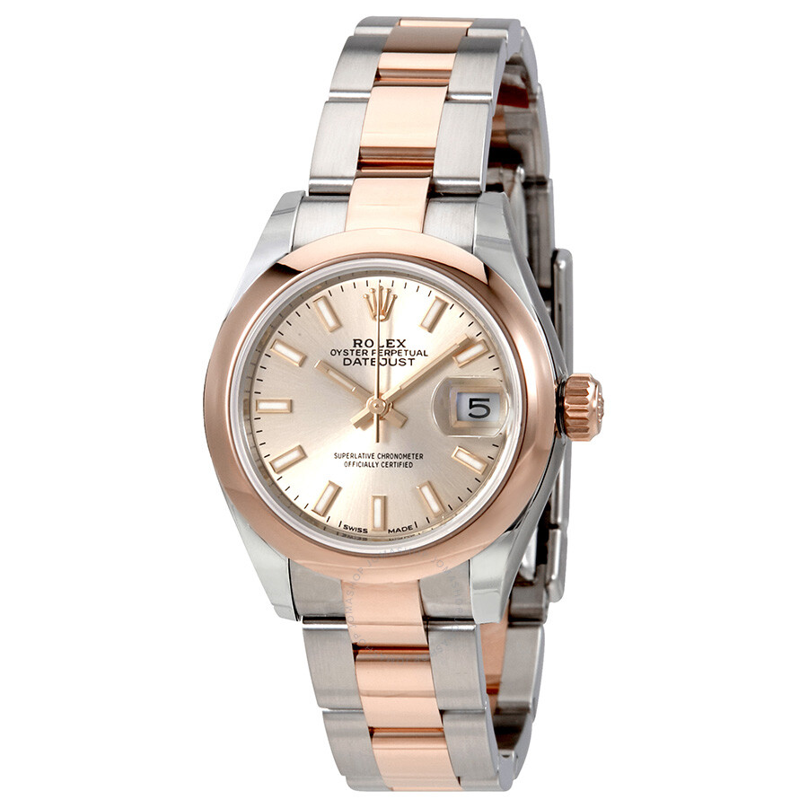 Rolex Lady Datejust Sundust Dial Steel and 18K Everose Gold Ladies Watch 279161SNSO（Lifetime free warranty+90-days replacement service & Refund!.）